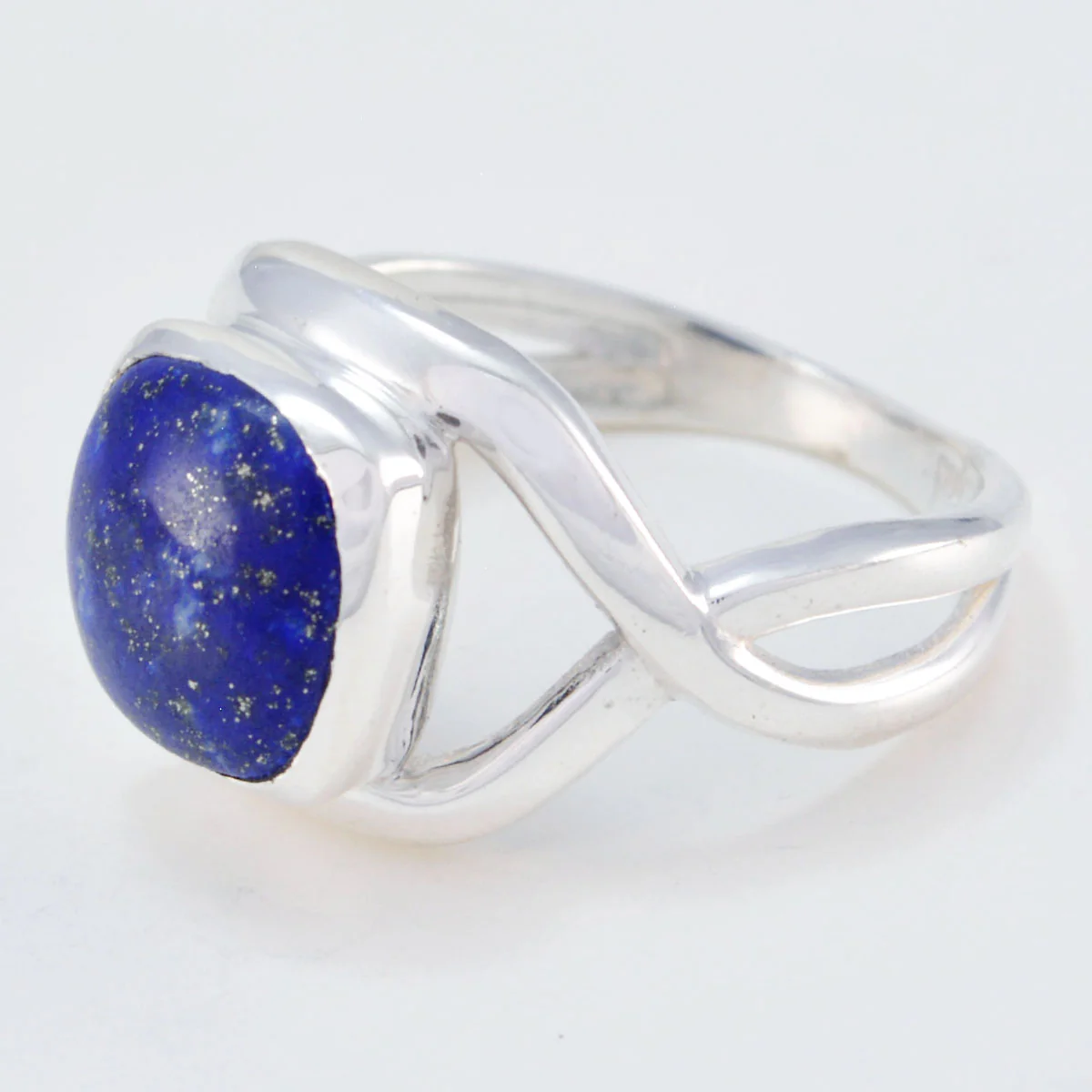 Lapis Lazuli Solitaire Moroccan Sterling Silver Blue Gems Classic Contemporary Ring Jewelry - Image 3