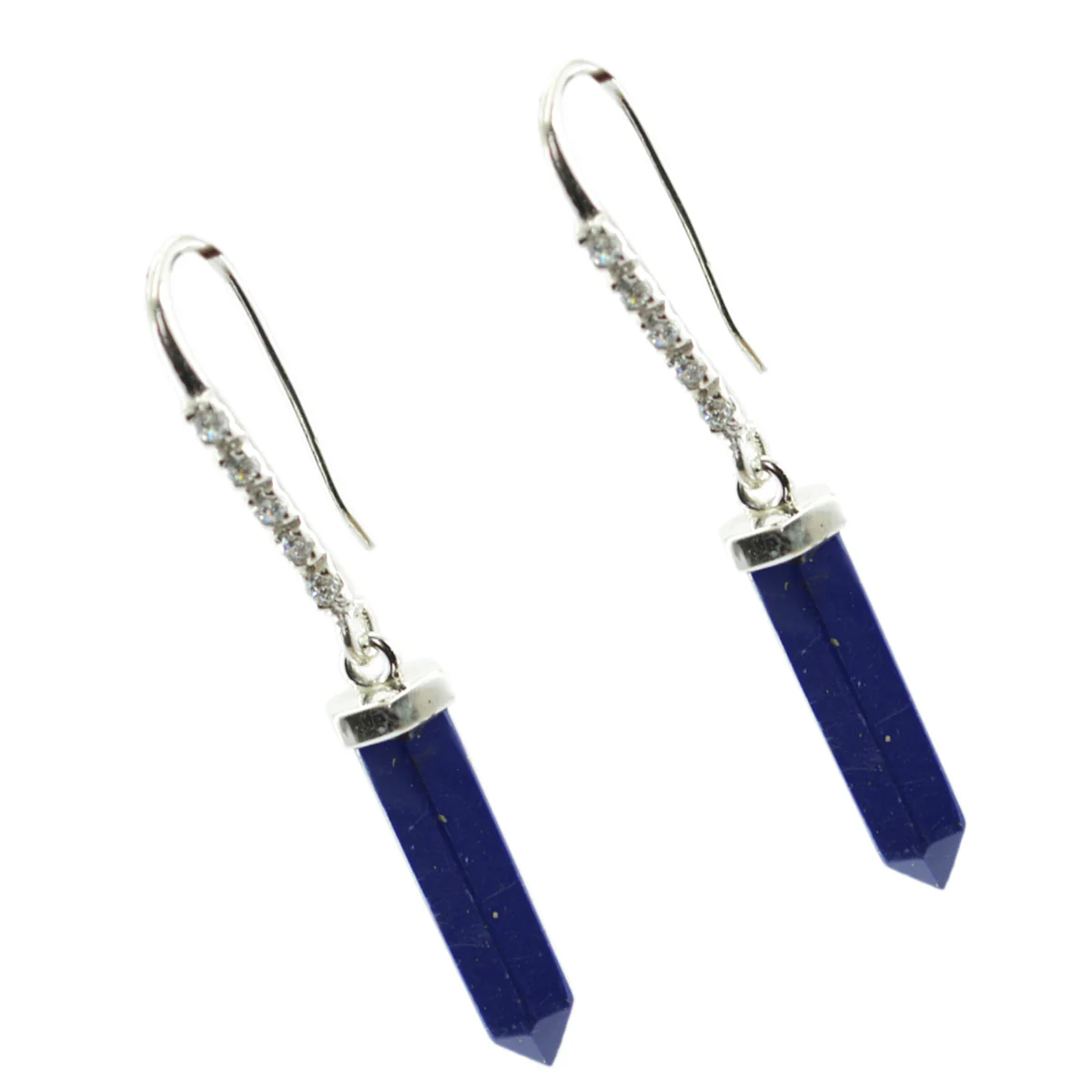 Lapis Lazuli Spanish Audrey multiple Dangle Blue 925 Sterling Silver Earring - Image 3
