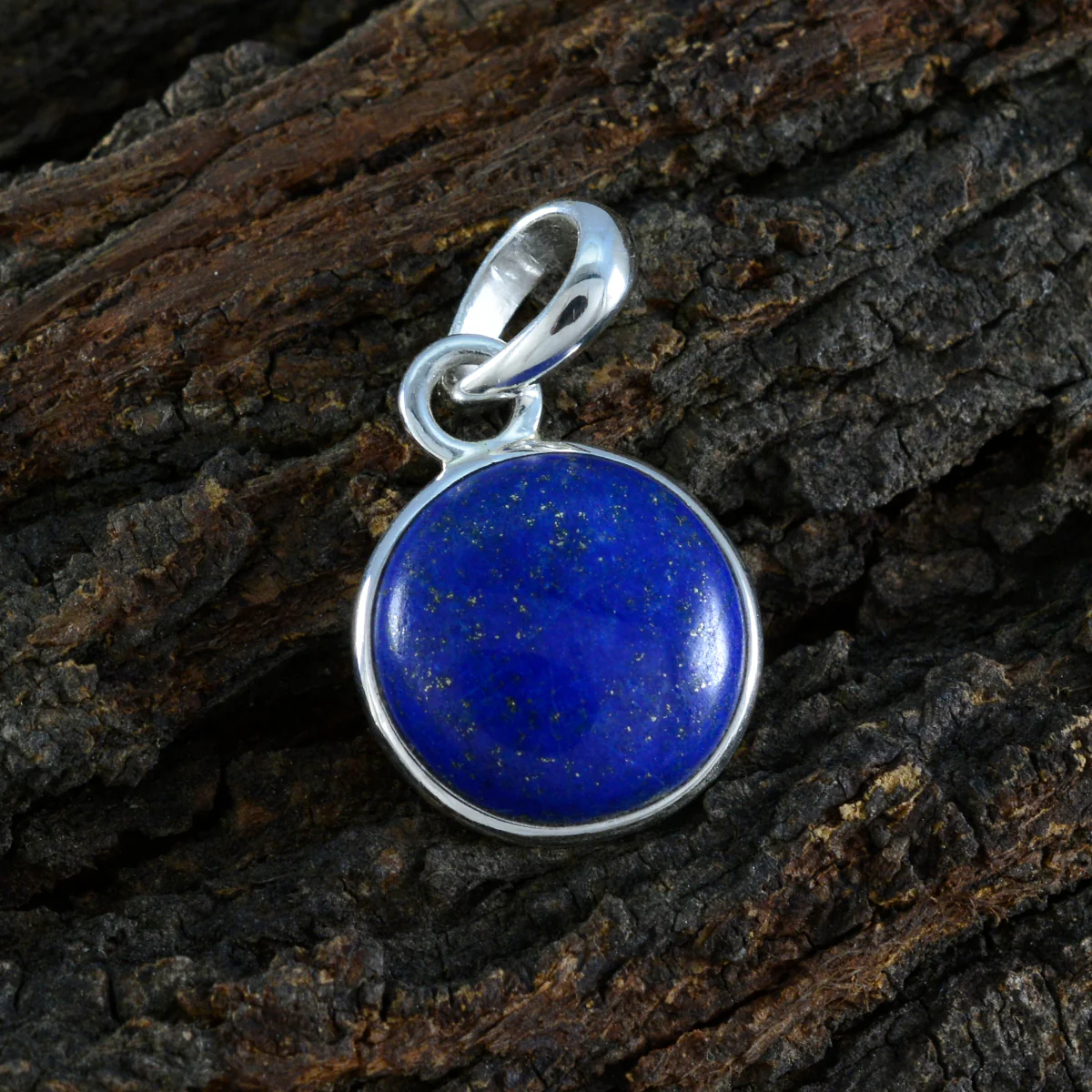 Lapis Lazuli Whisper-thin Latin American Silver Solitaire Agnes Signet Blue Pendant Jewelry - Image 2