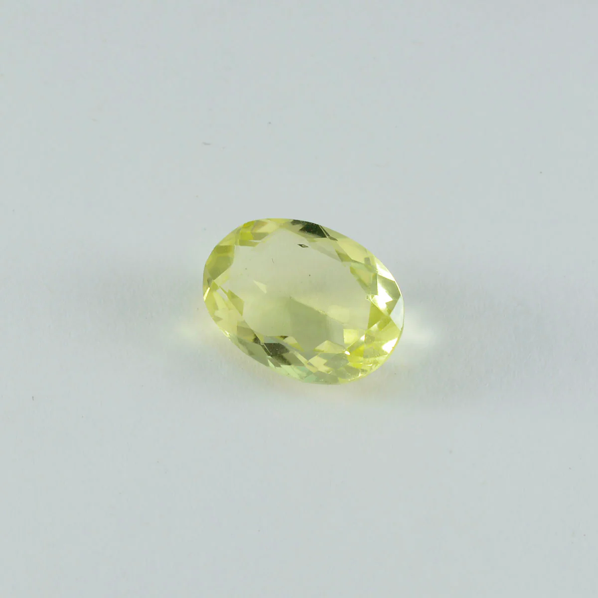 Lemon Quartz 1PC Chunky 15x20 MM Oval Faceted Yellow Lustrous Semi Precious Loose Gemstone