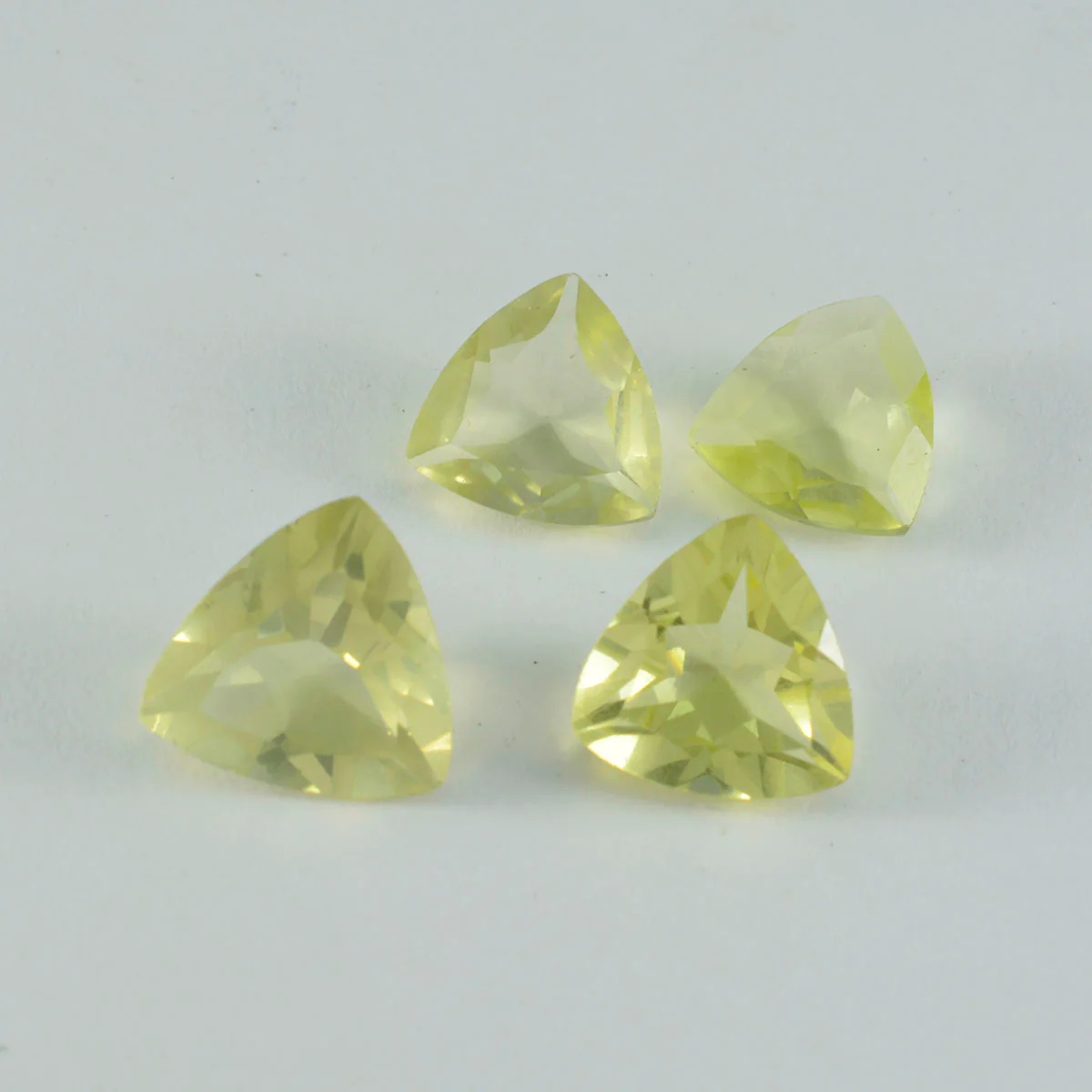 Lemon Quartz 1PC Chunky 16x16 MM Triangle Faceted Yellow Pure Semi Precious Loose Gems
