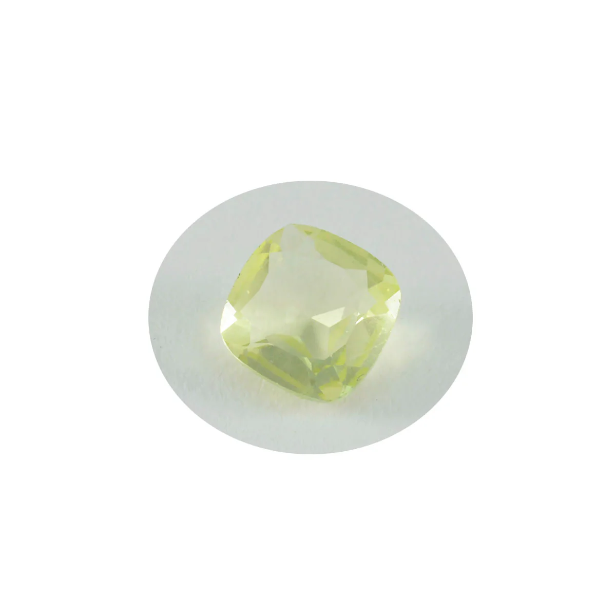 Lemon Quartz 1PC Large 10x10 MM Cushion Faceted Yellow Shine Semi Precious Loose Gemstones