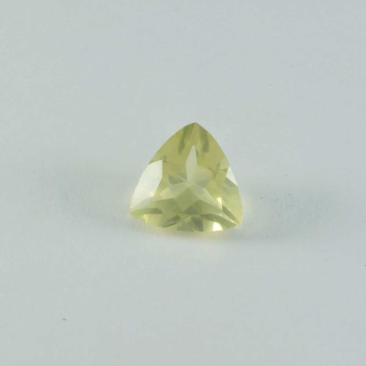 Lemon Quartz 1PC Large 10x10 MM Triangle Faceted Yellow Shine Semi Precious Loose Gemstones - Image 2