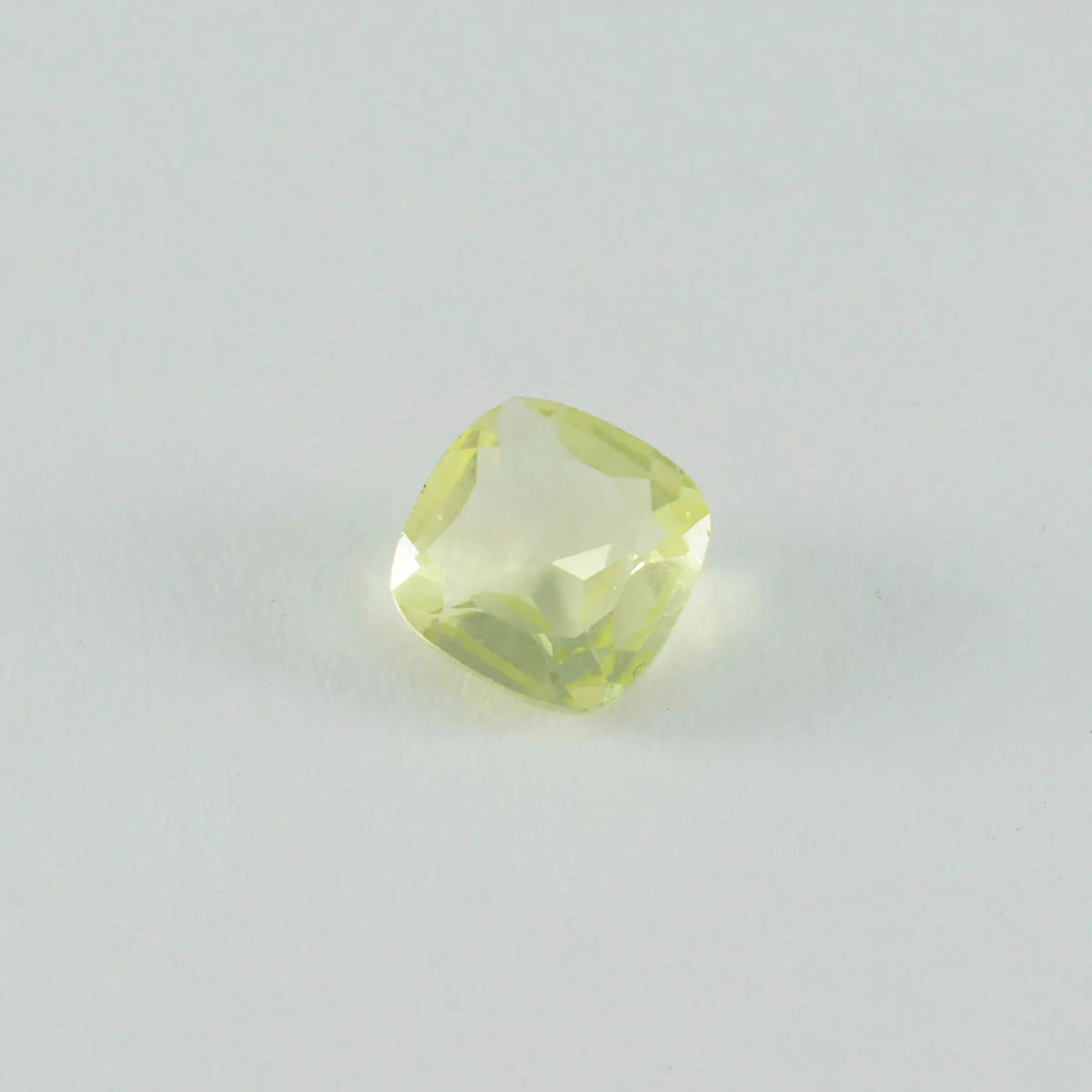 Lemon Quartz 1PC Large 12x12 MM Cushion Faceted Yellow High-Quality Semi Precious Loose Gems