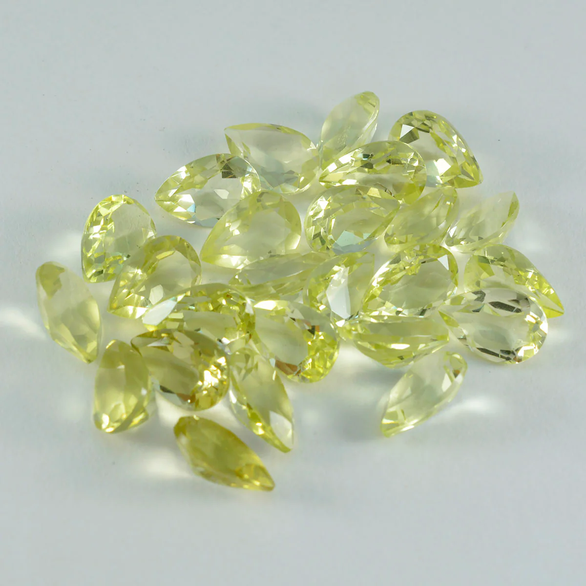 Lemon Quartz 1PC Large 9x11 MM Pear Faceted Yellow Natural Semi Precious Loose Gemstone - Image 2
