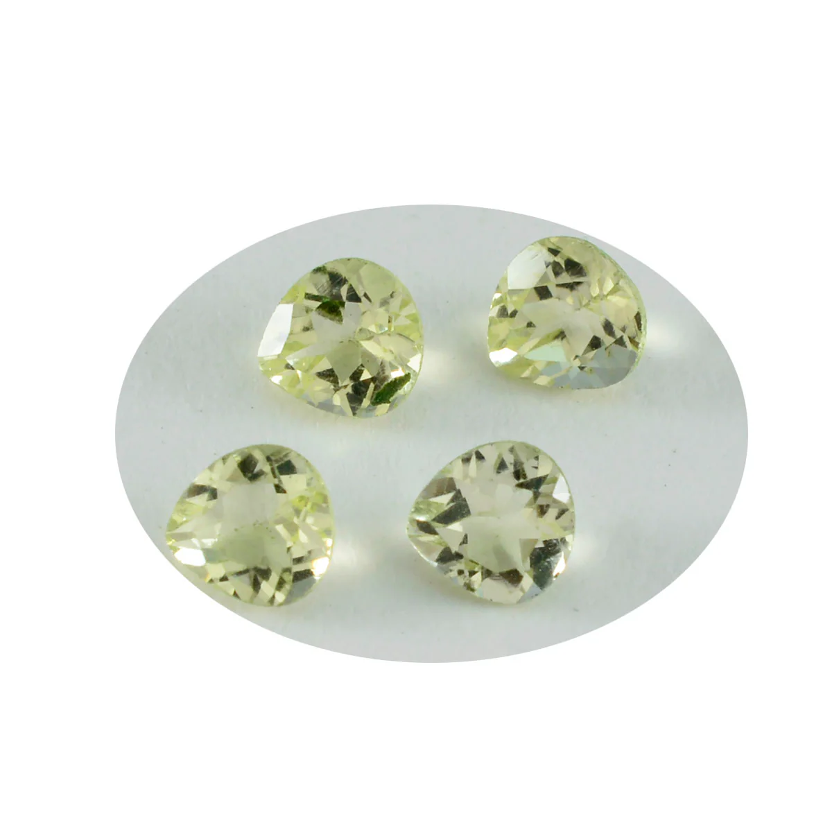 Lemon Quartz 1PC Tiny 6x6 MM Heart Faceted Yellow Polished Semi Precious Loose Gemstones - Image 2