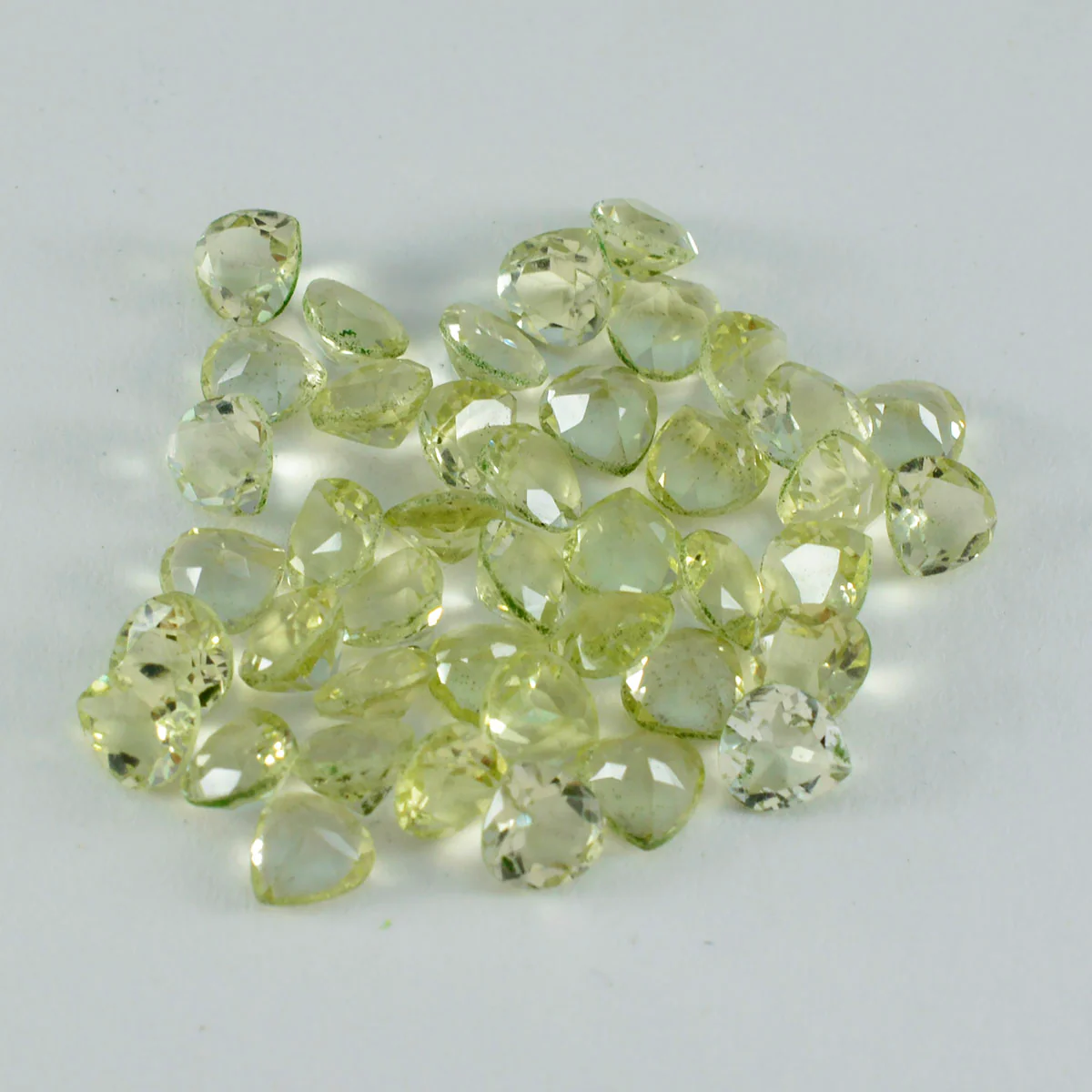 Lemon Quartz 1PC Tiny 6x6 MM Heart Faceted Yellow Polished Semi Precious Loose Gemstones - Image 3