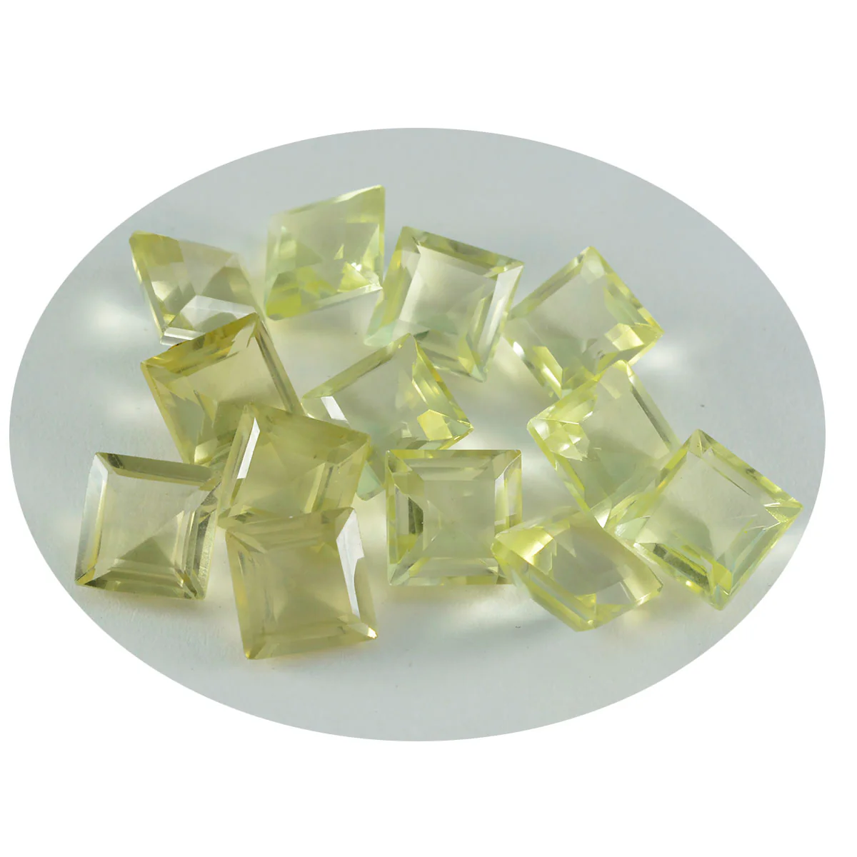 Lemon Quartz 1PC Tiny 6x6 MM Square Faceted Yellow Polished Semi Precious Loose Gemstones - Image 2