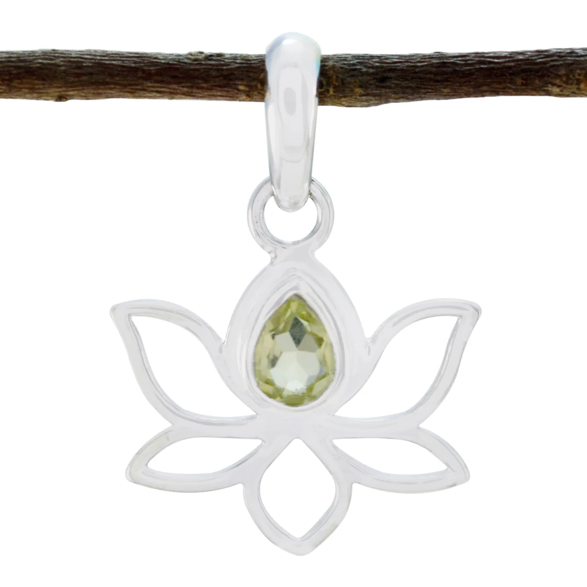 Lemon Quartz Elegant Korean Silver Solitaire Li Lee Rope-Wire Yellow Pendant Jewelry