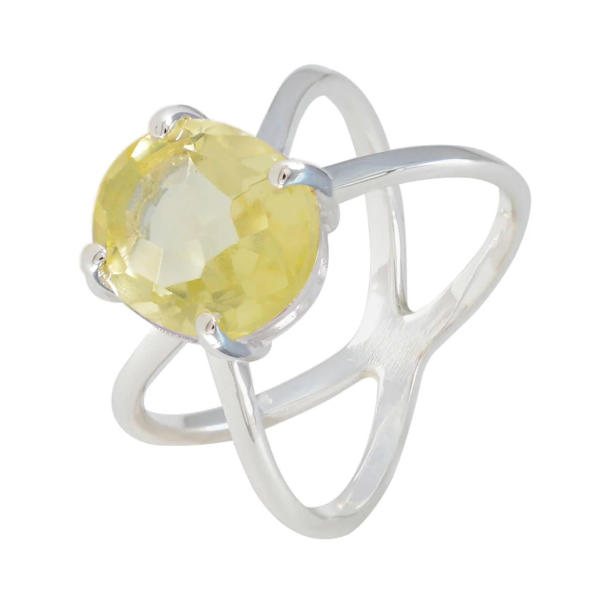 Lemon Quartz Solitaire Indian 925 Sterling Silver Yellow Gemstone Tiny Artisan Ring Jewellery - Image 2