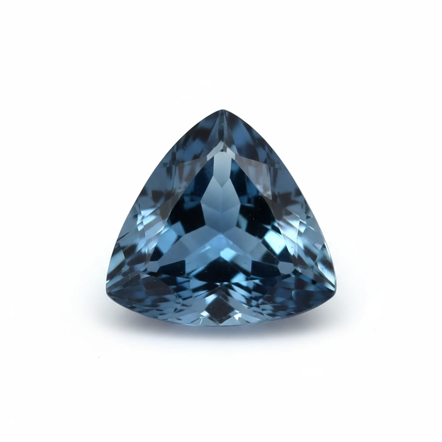 London Blue topaz 10PC Tiny 3x3 MM Triangle Faceted Blue Fiery Semi Precious Loose Gemstone