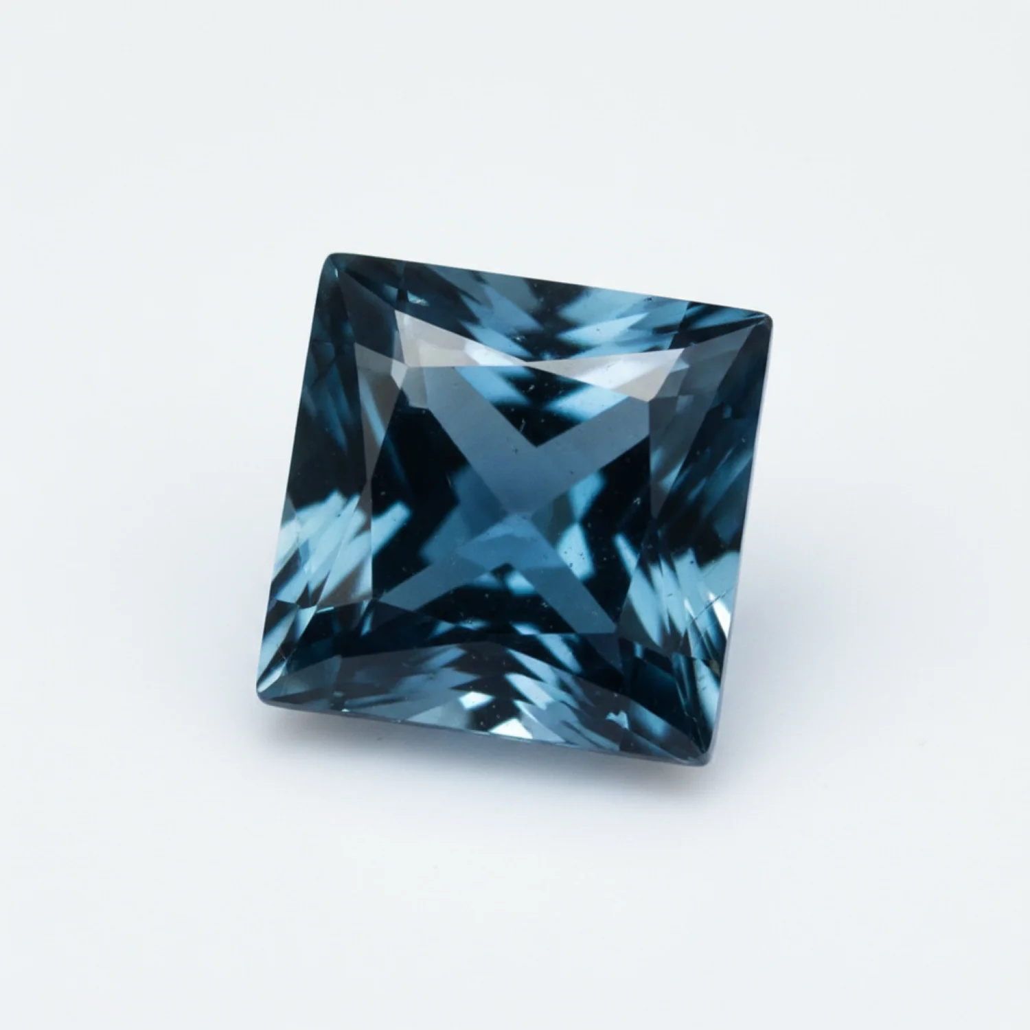 London Blue topaz 10PC Tiny 4x4 MM Square Faceted Blue Brilliant Semi Precious Loose Gemstones - Image 2
