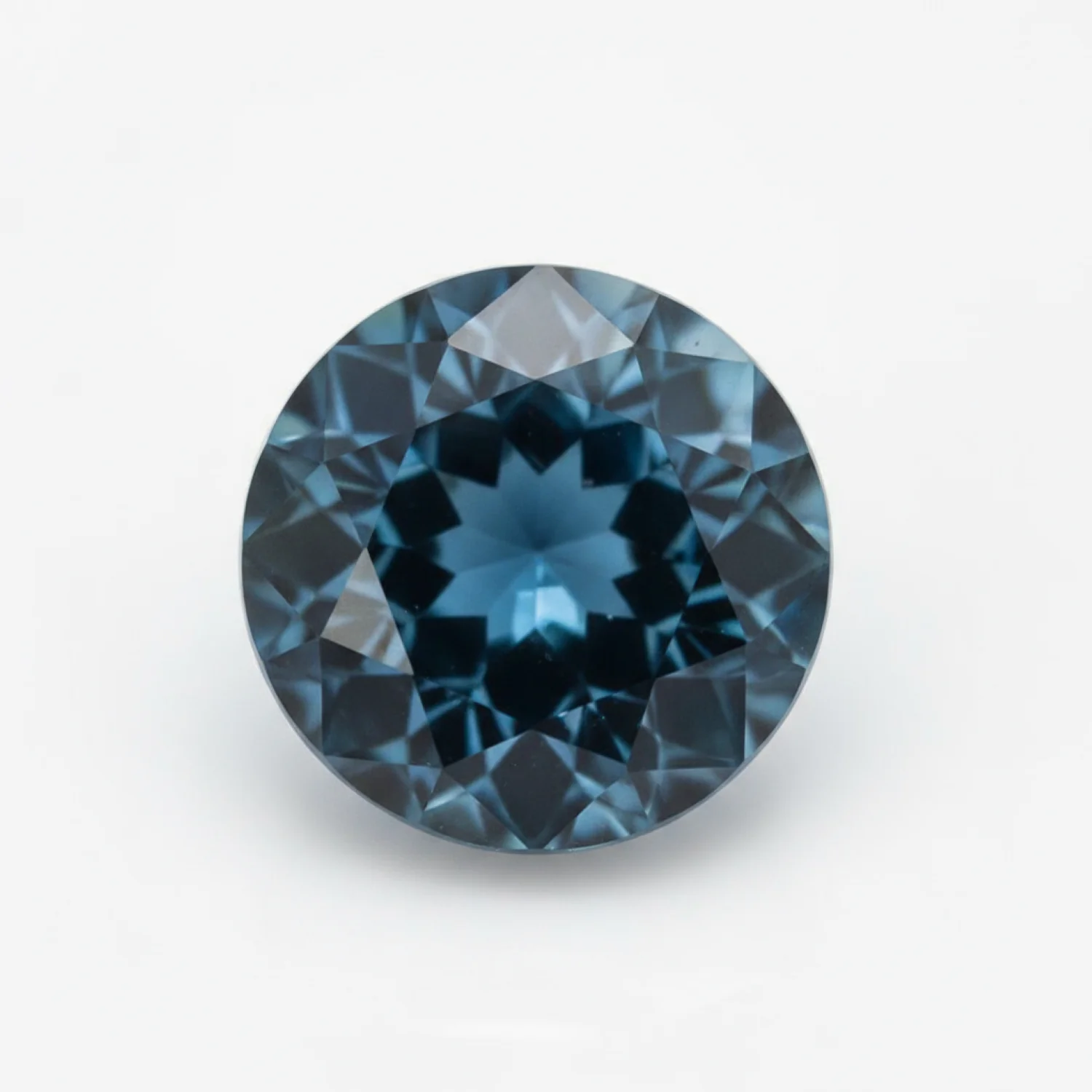 London Blue topaz 1PC Chunky 14x14 MM Round Faceted Blue Genuine Semi Precious Loose Gems - Image 2