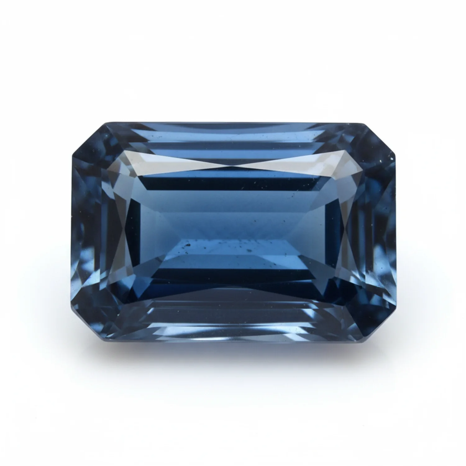 London Blue topaz 1PC Medium 8x10 MM Emerald Faceted Blue Lustrous Semi Precious Loose Gemstone - Image 2