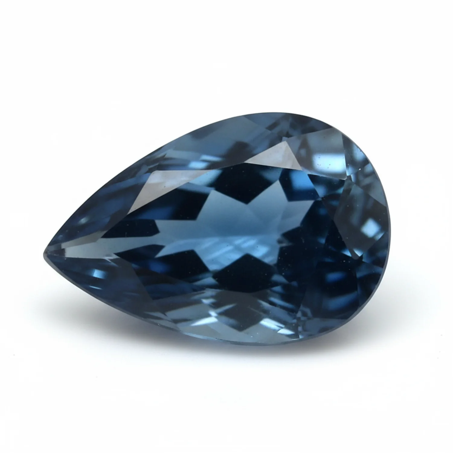 London Blue topaz 1PC Medium 8x10 MM Pear Faceted Blue Natural Semi Precious Gems - Image 2