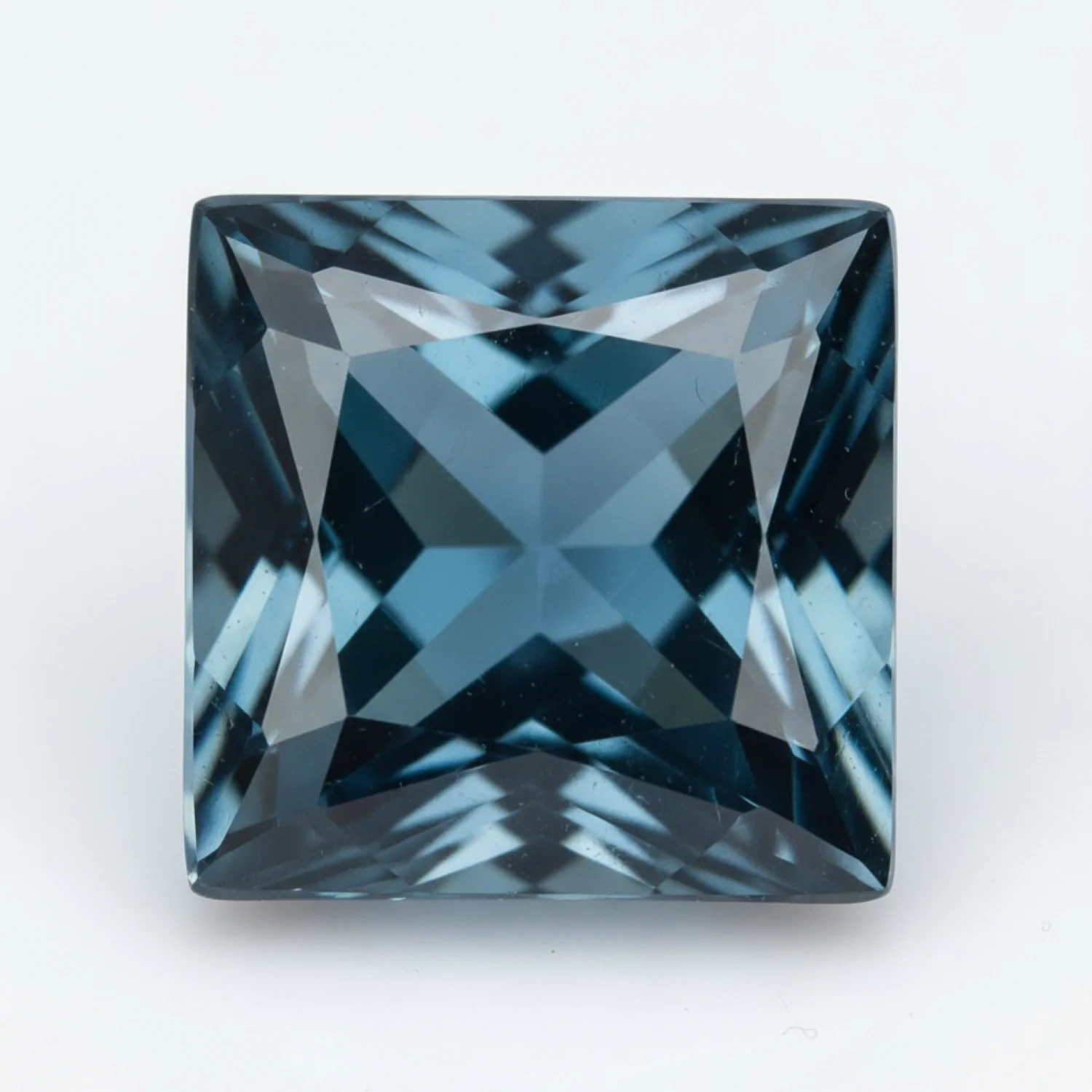 London Blue topaz 1PC Medium 9x9 MM Square Faceted Blue Lustrous Semi Precious Gems - Image 2