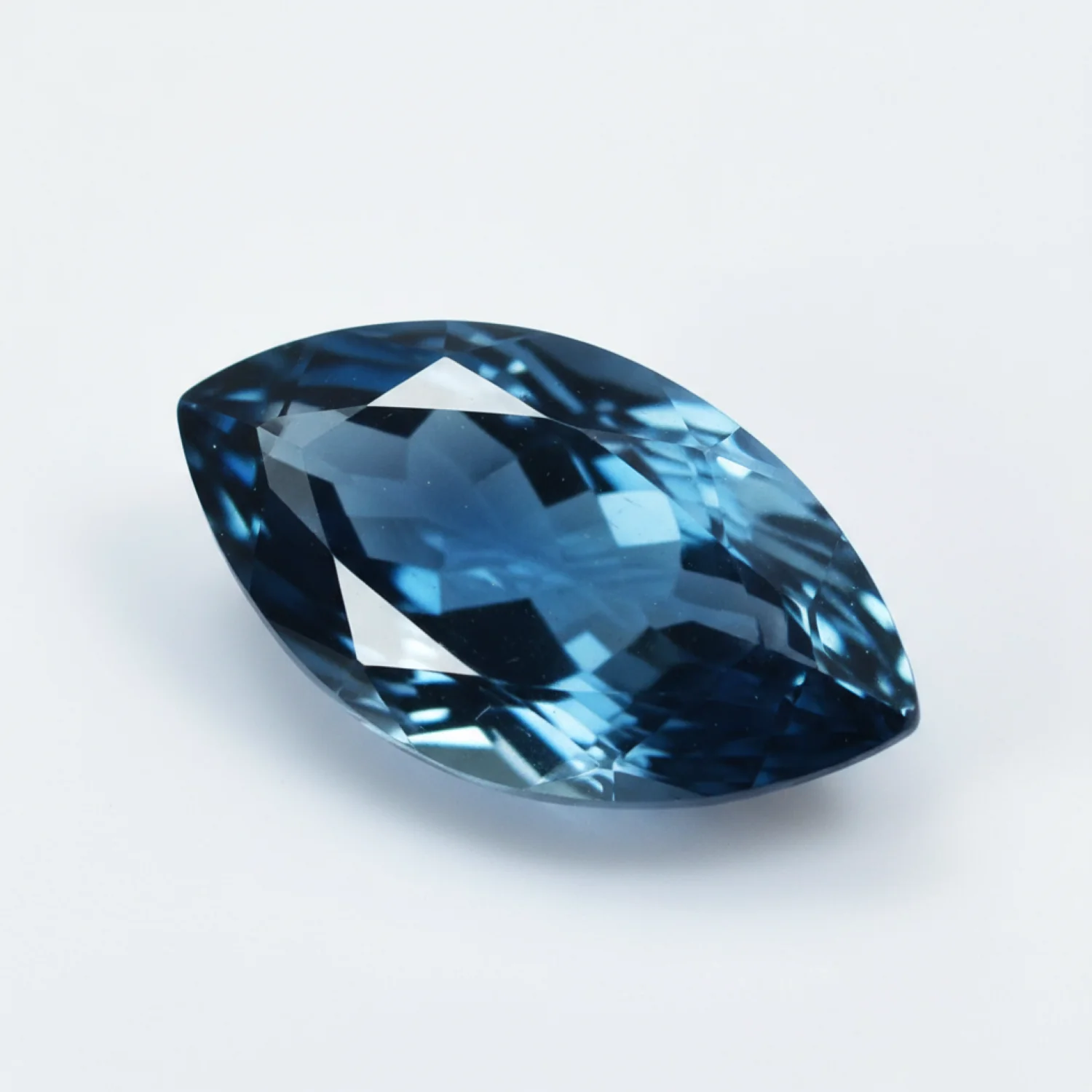 London Blue topaz 1PC Small 6x12 MM Marquise Faceted Blue Lustrous Semi Precious Gems - Image 2