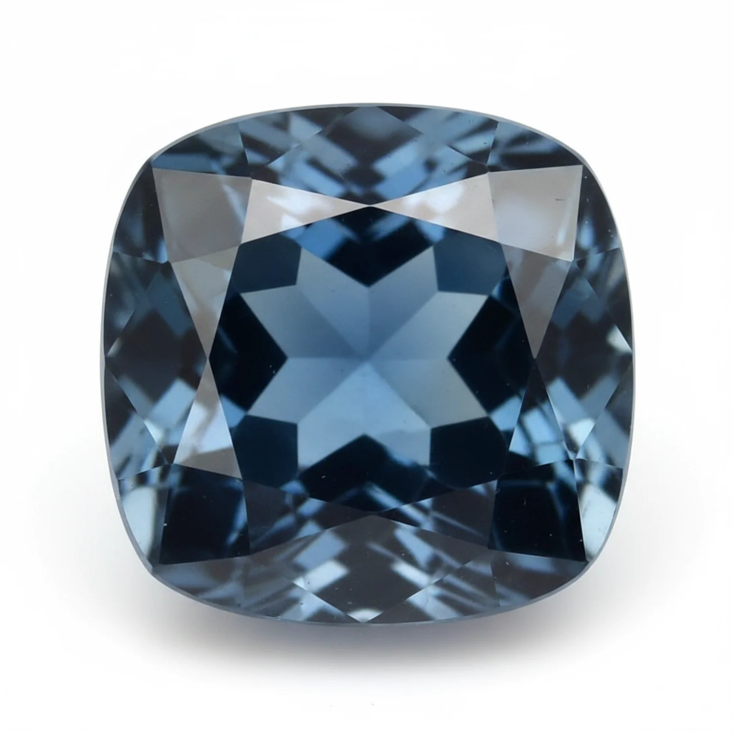 London Blue topaz 1PC Small 8x8 MM Cushion Faceted Blue Luster Semi Precious Loose Gemstones - Image 2