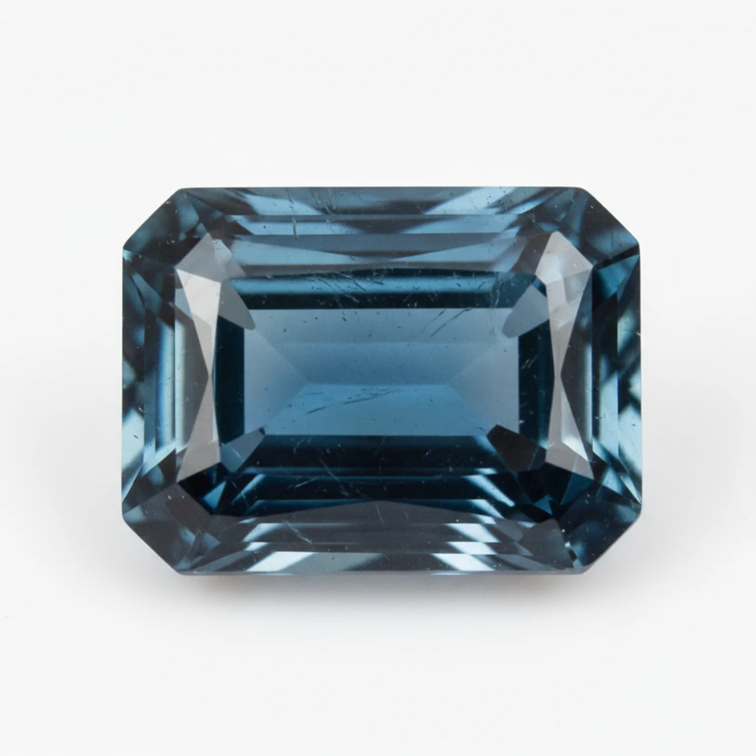 London Blue topaz 1PC Tiny 3x5 MM Emerald Faceted Blue Pure Semi Precious Loose Gemstones - Image 2