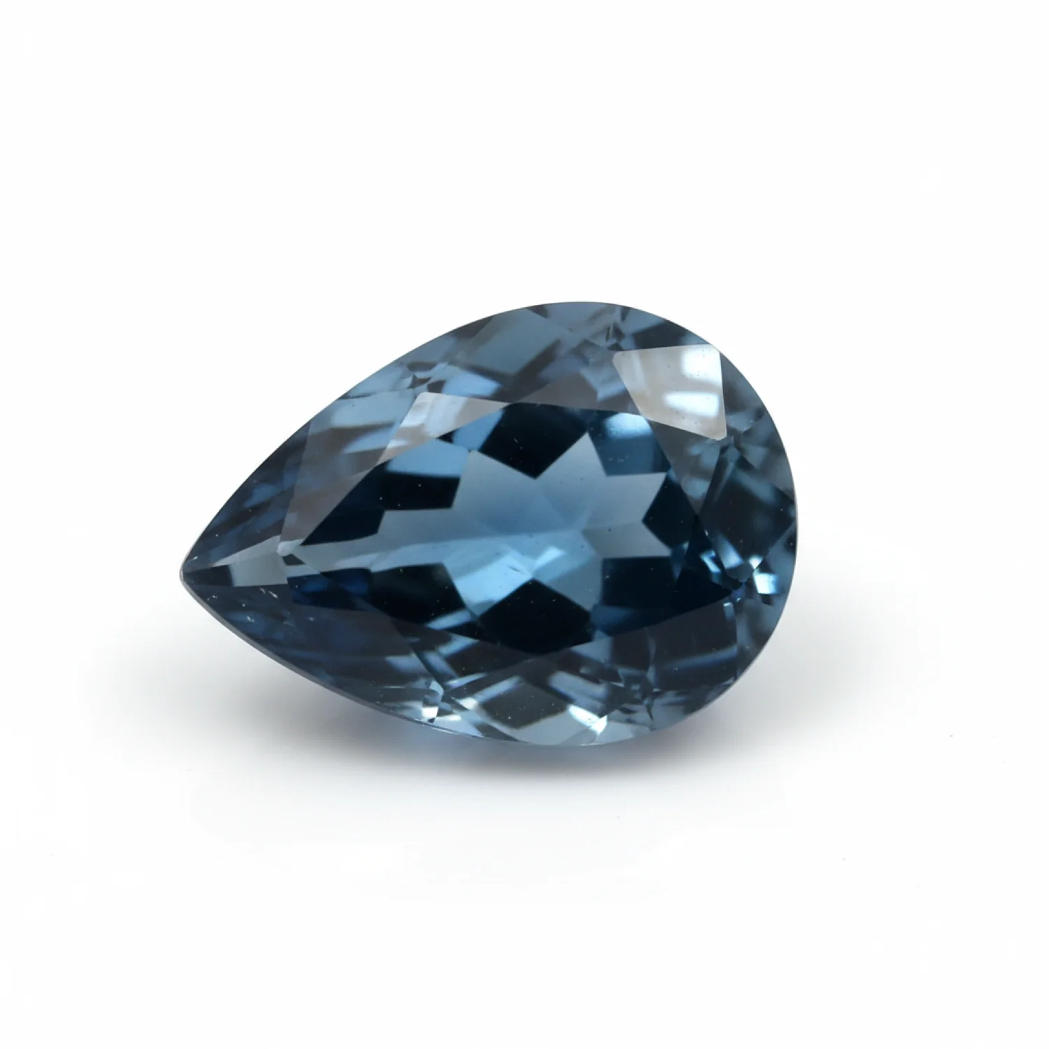 London Blue topaz 1PC Tiny 3x5 MM Pear Faceted Blue Polished Semi Precious Loose Gems