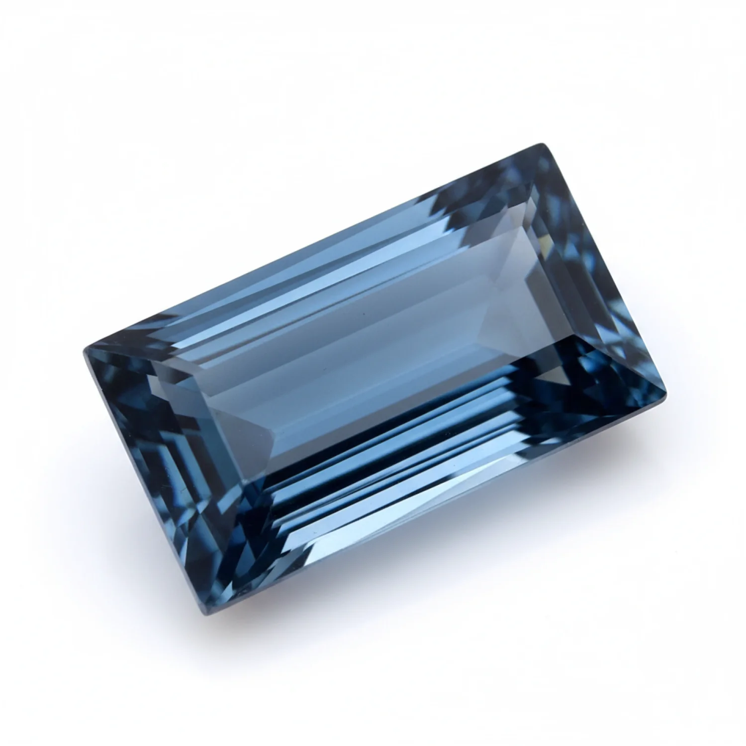 London Blue topaz 1PC Tiny 4x8 MM Baguette Faceted Blue Natural Semi Precious Gems - Image 2