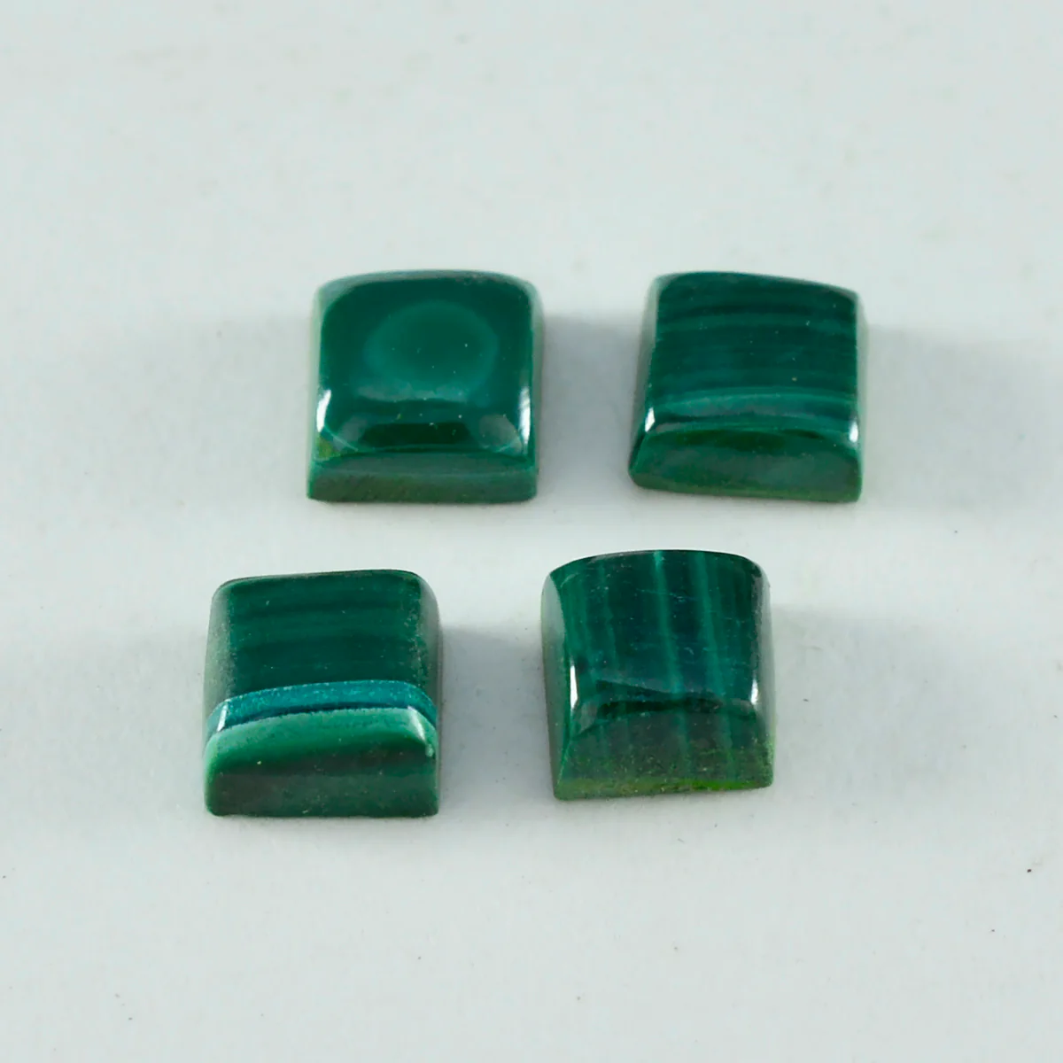 Malachite 10PC Tiny 3x3 MM Square Cabochon Green Lustrous semi Precious Semi Precious Gemstone