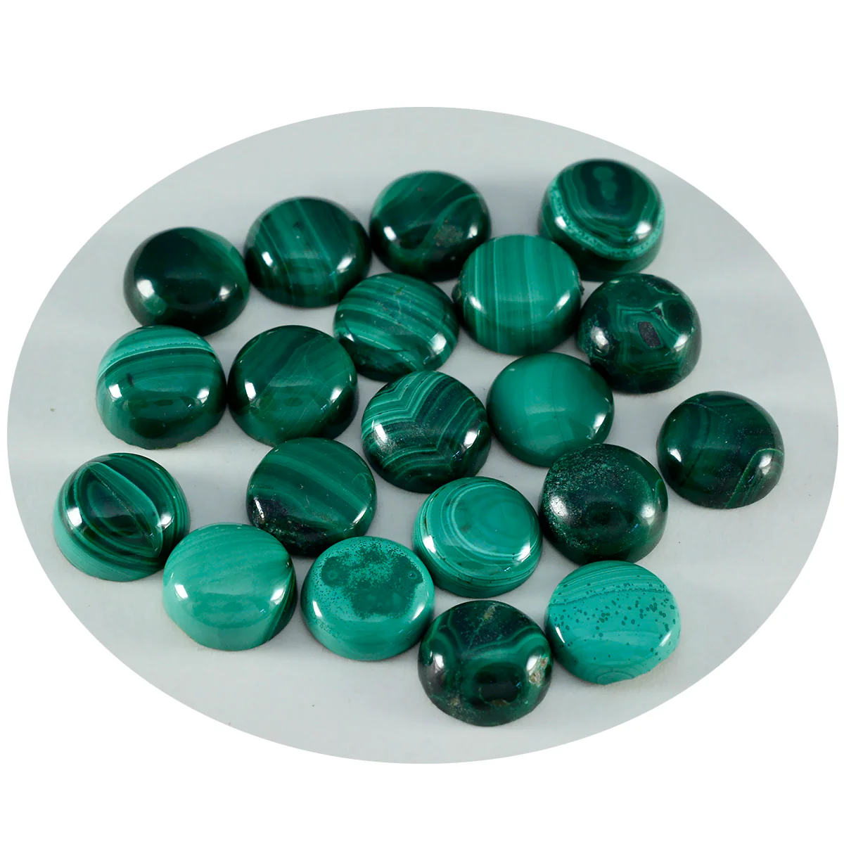 Malachite 10PC Tiny 5x5 MM Round Cabochon Green Genuine semi Precious Loose Gems - Image 4
