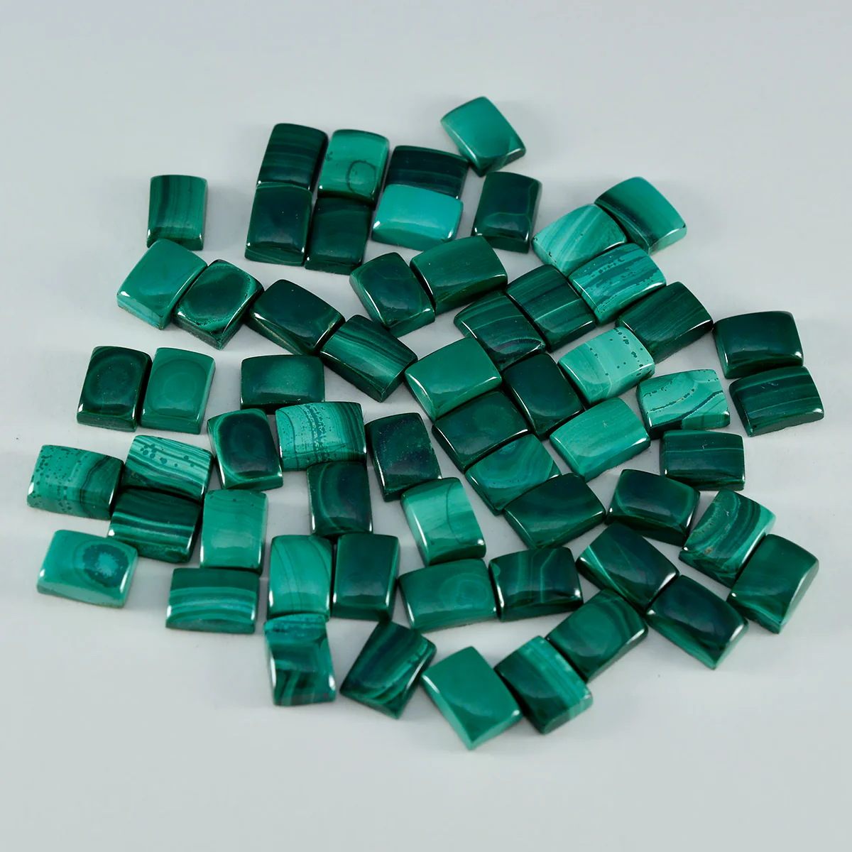 Malachite 1PC Large 8x12 MM Emerald Cabochon Green Shine semi Precious Loose Gems - Image 2
