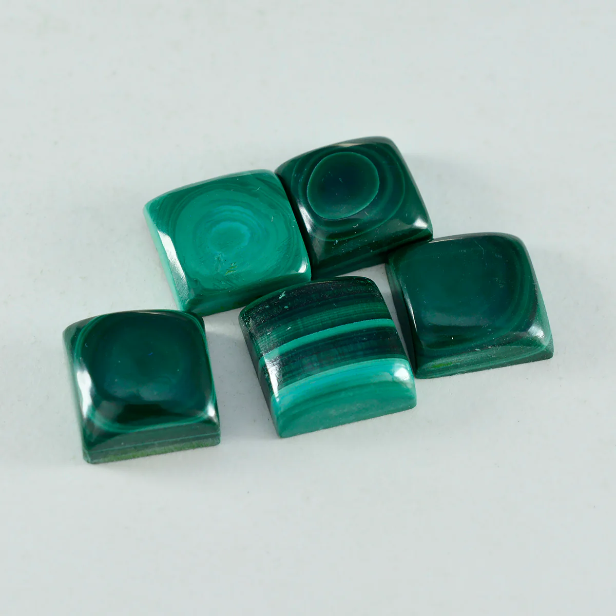 Malachite 1PC Small 7x7 MM Square Cabochon Green Natural semi Precious Loose Gemstone - Image 4