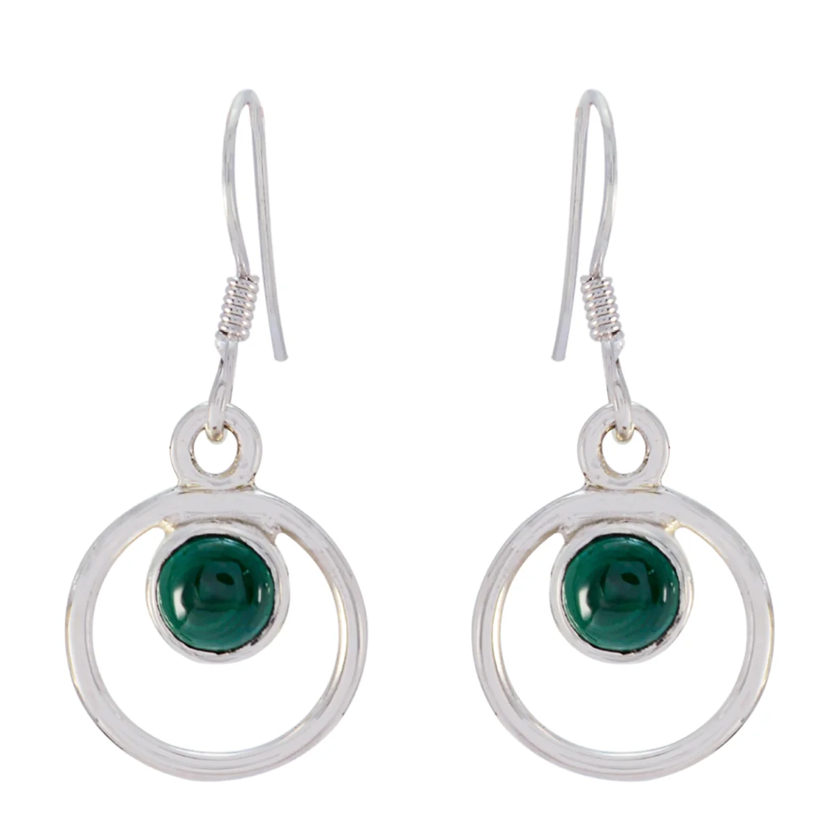 Malachite Korean Katarina multiple Dangle Green 925 Sterling Silver Earring