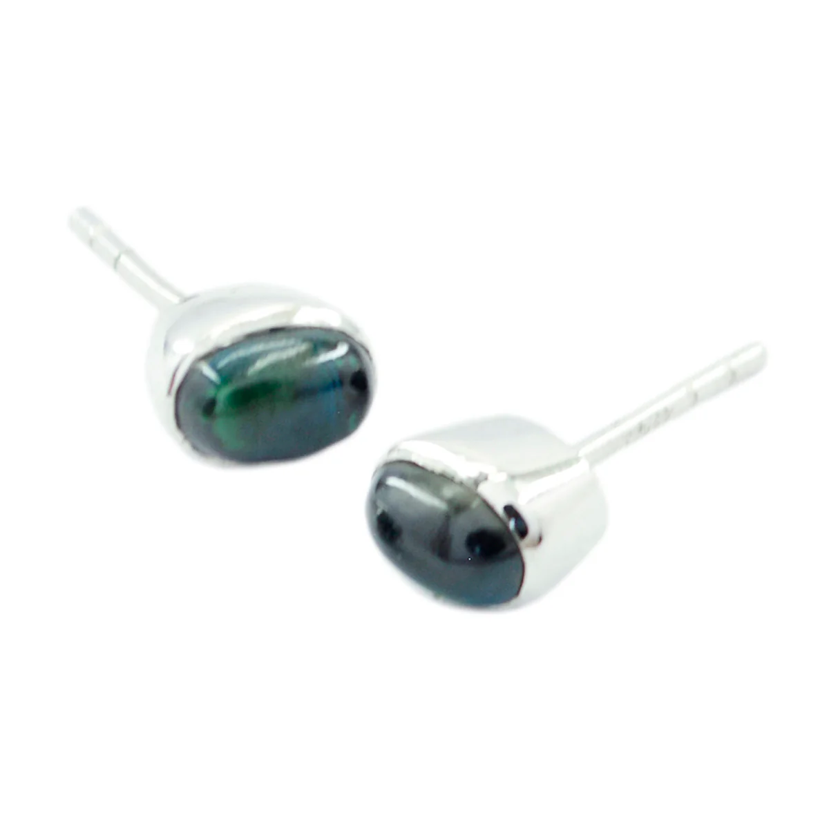 Malachite Mexican Olivia Solitaire Stud Green 925 Silver Earring