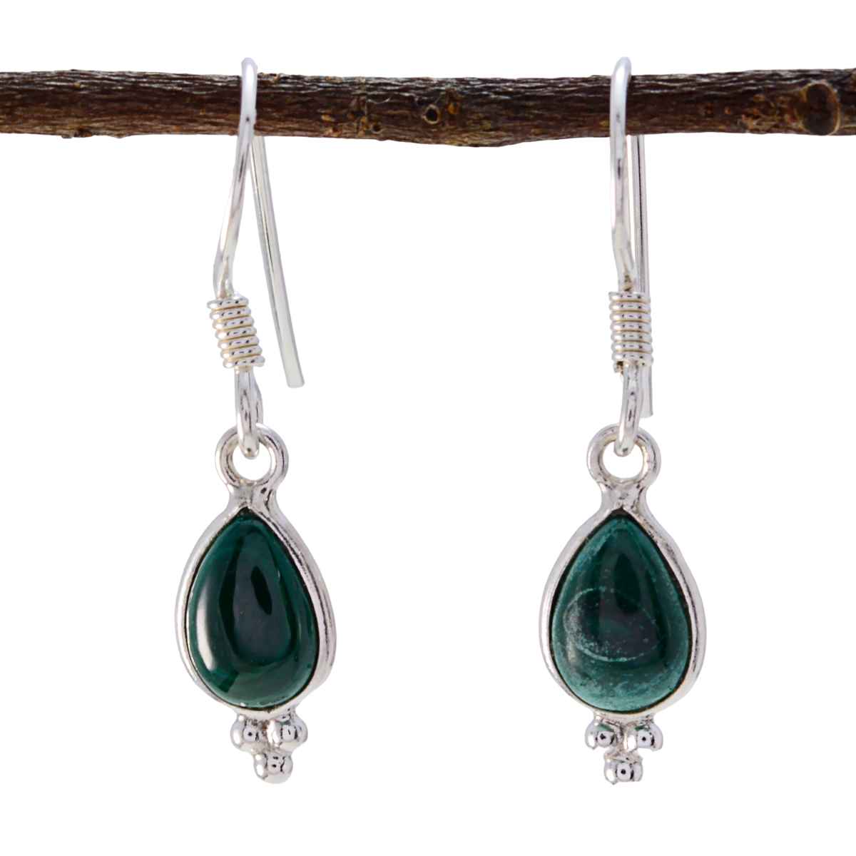 Malachite Middle Eastern Laura multiple Dangle Green 92.5 Silver Earring