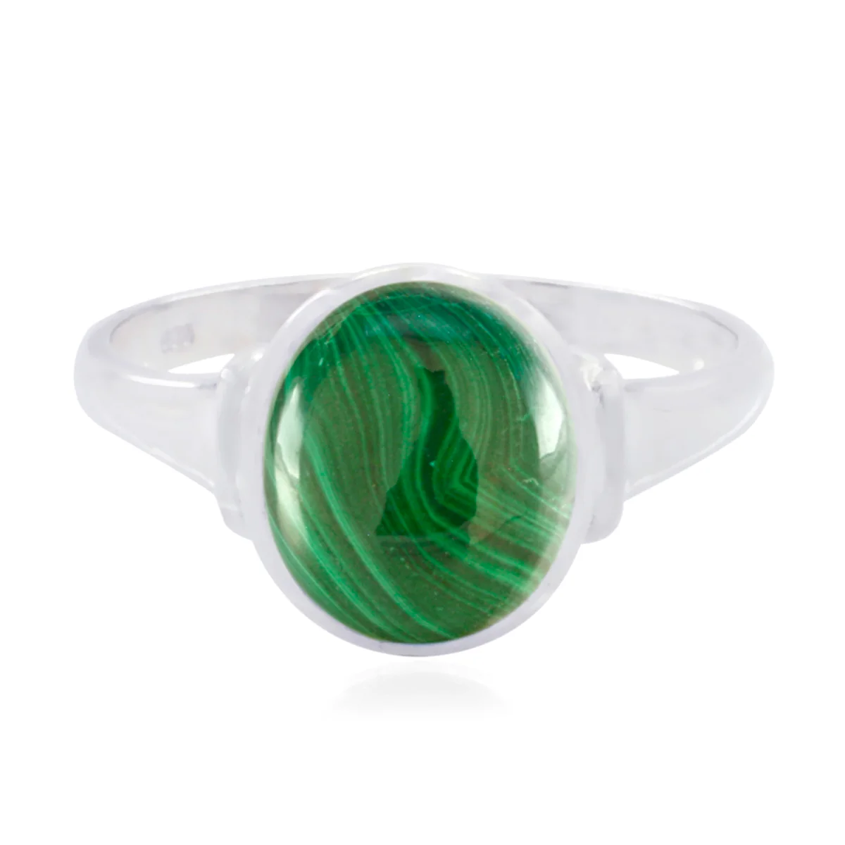 Malachite Solitaire Indian 925 Sterling Silver Green Gemstones Minimal Ethnic Ring Jewelry - Image 3