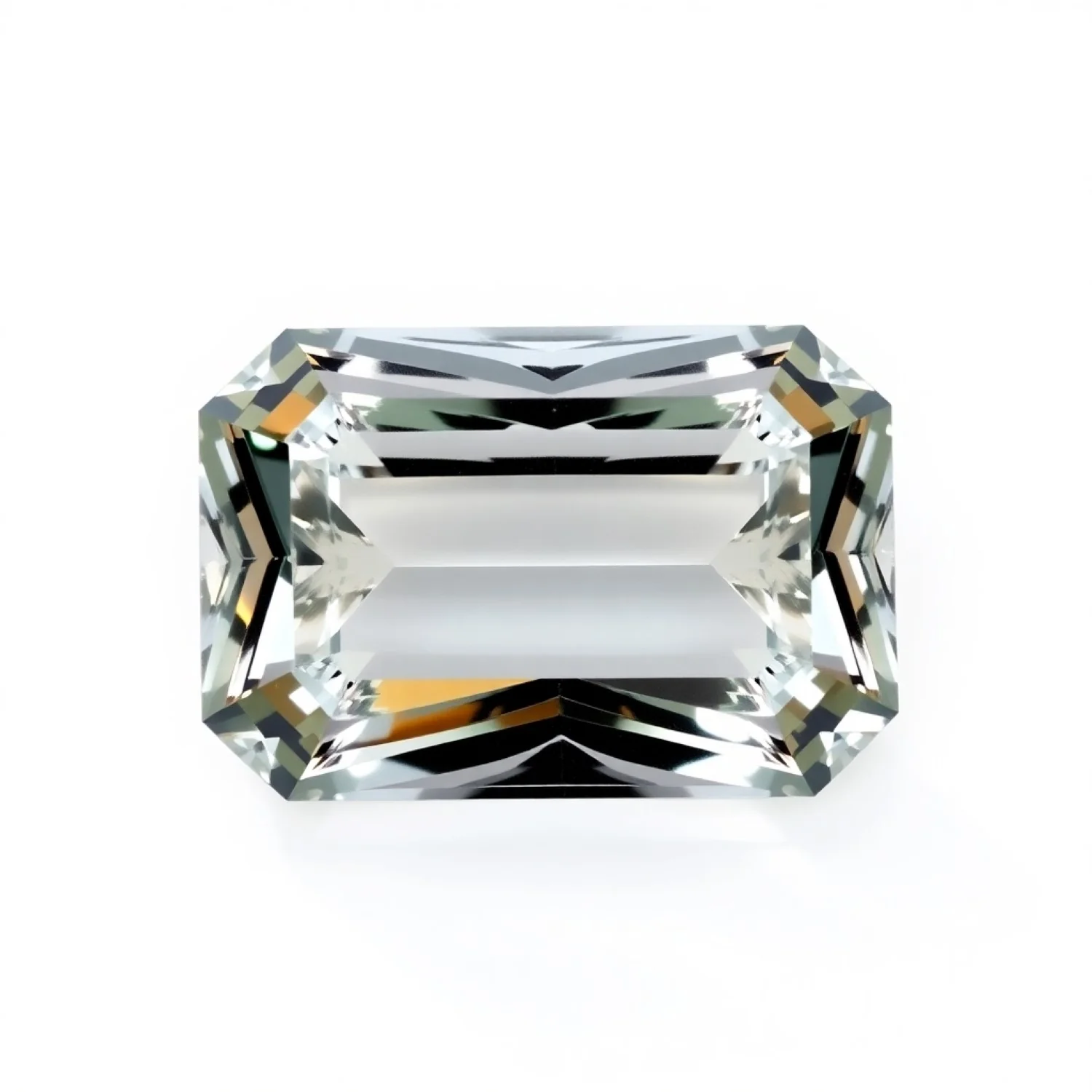 Moissanite 1PC Chunky 12x16 MM Emerald Faceted White Luster Man Made Loose Gemstones - Image 2