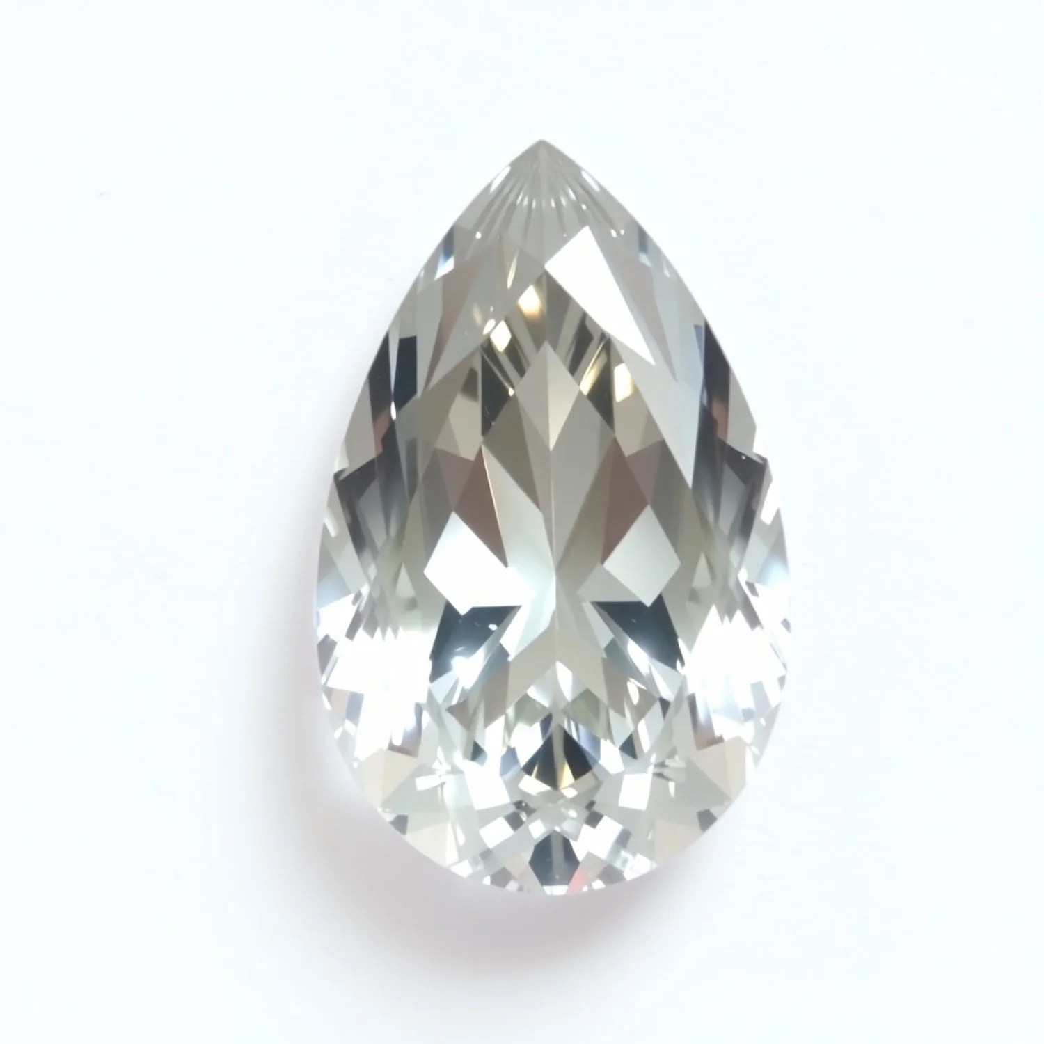 Moissanite 1PC Chunky 12x16 MM Pear Faceted White Polished Man Made Loose Gems