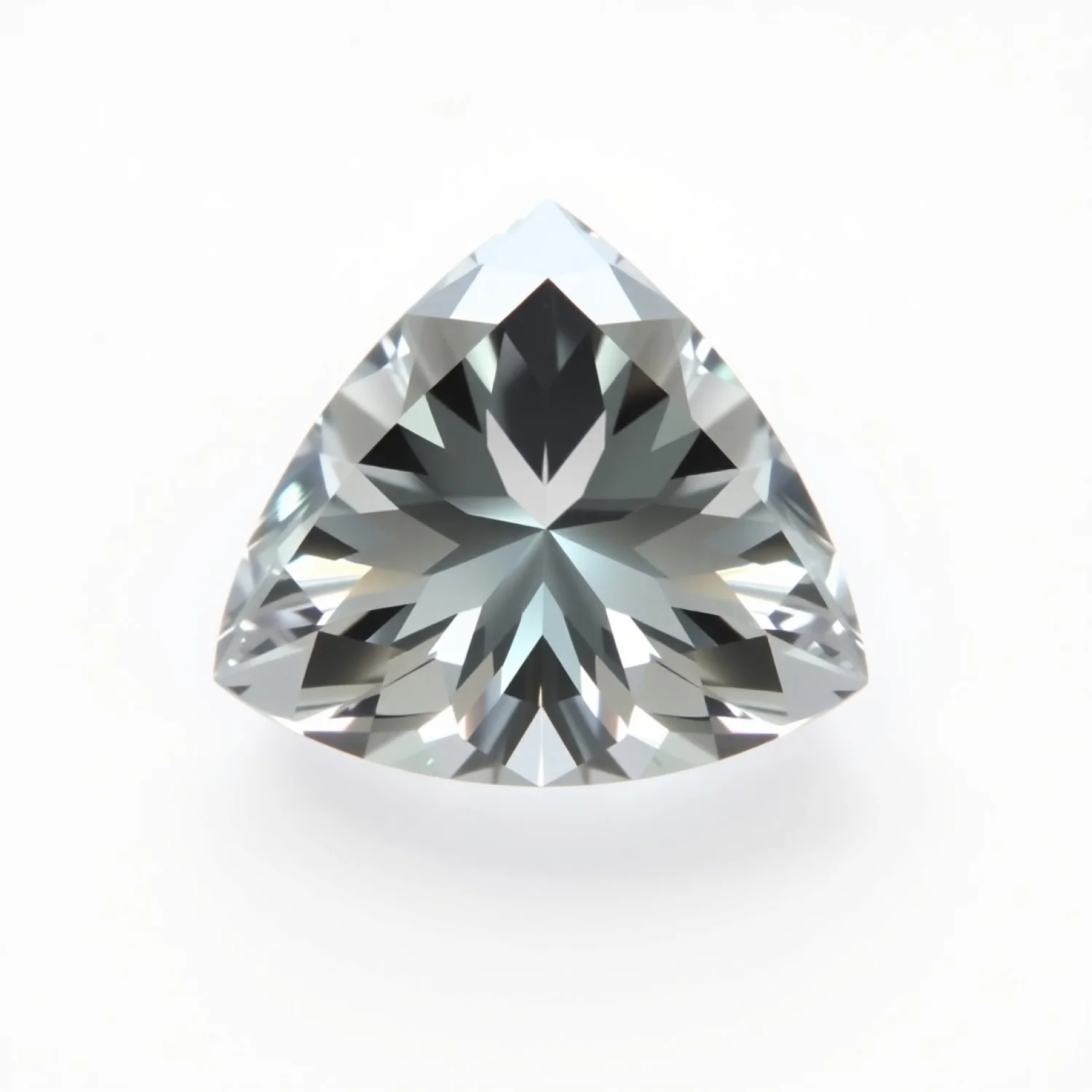 Moissanite 1PC Chunky 15x15 MM Triangle Faceted White Superior Man Made Loose Gemstone