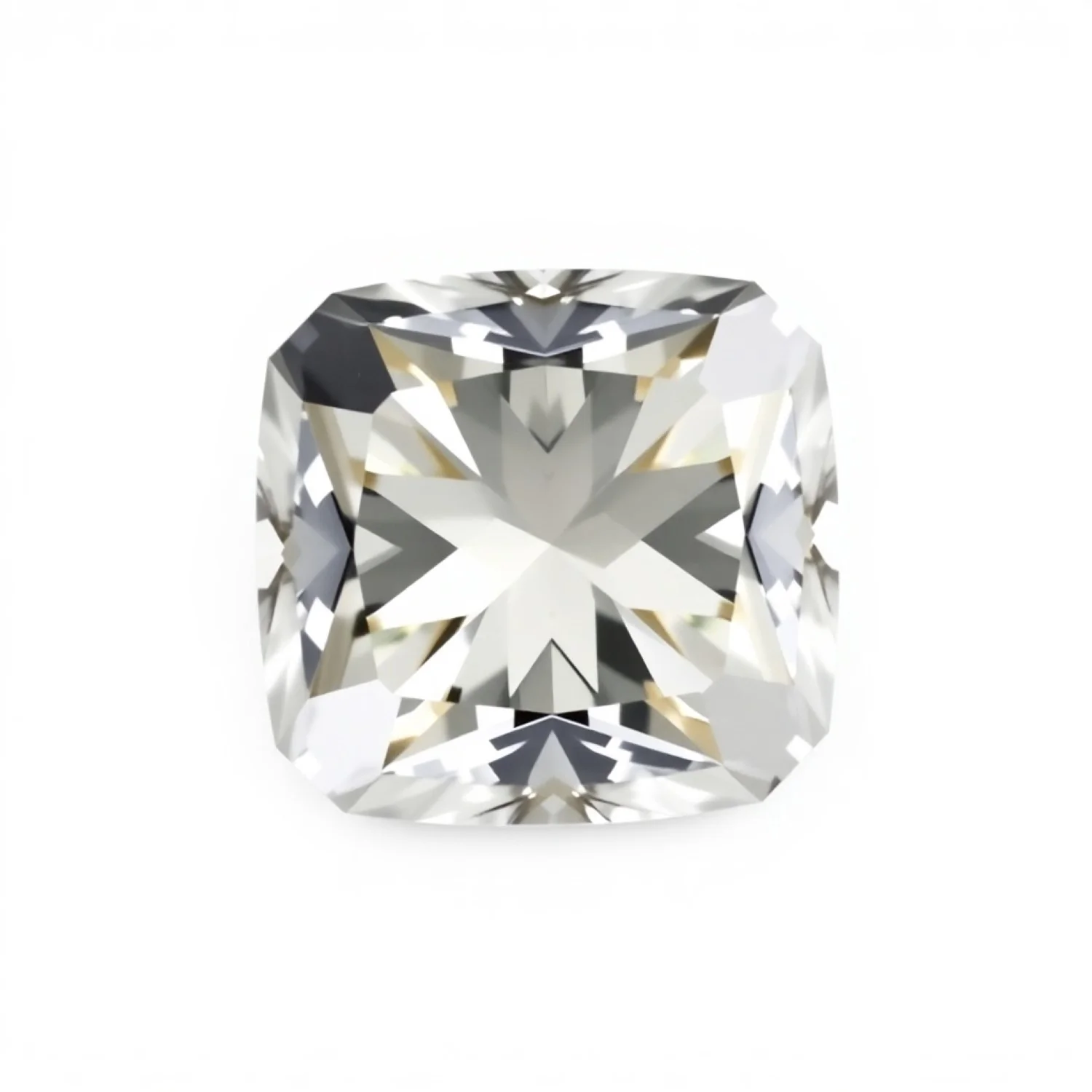 Moissanite 1PC Medium 9x9 MM Cushion Faceted White Lustrous Man Made Gems