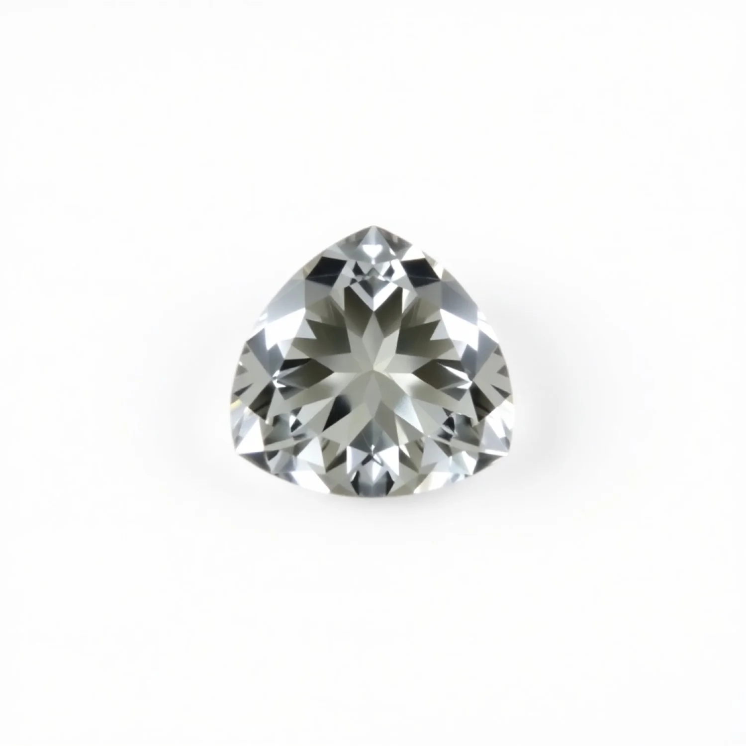 Moissanite 1PC Small 8x8 MM Triangle Faceted White Luster Man Made Loose Gemstones - Image 2