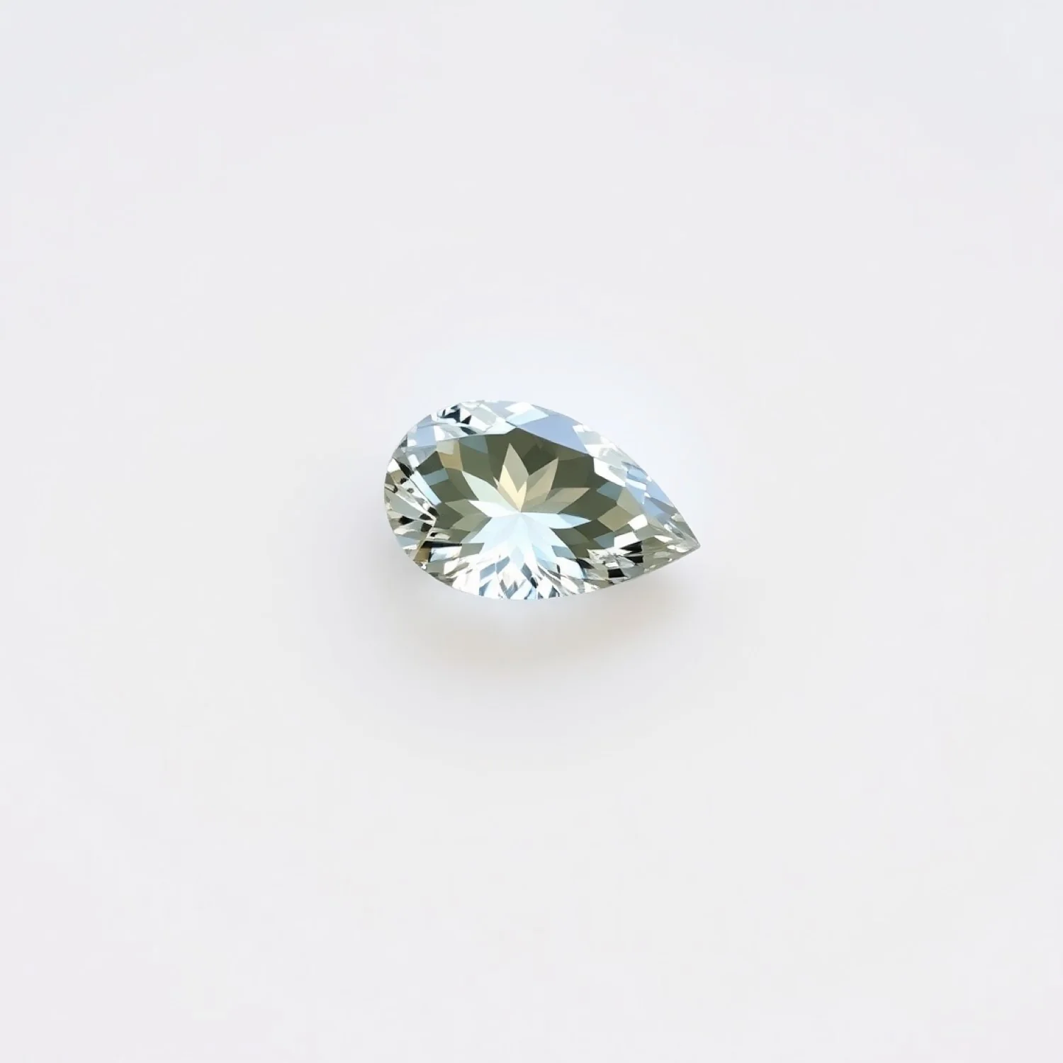 Moissanite 1PC Tiny 4x6 MM Pear Faceted White Lustrous Man Made Loose Gemstone