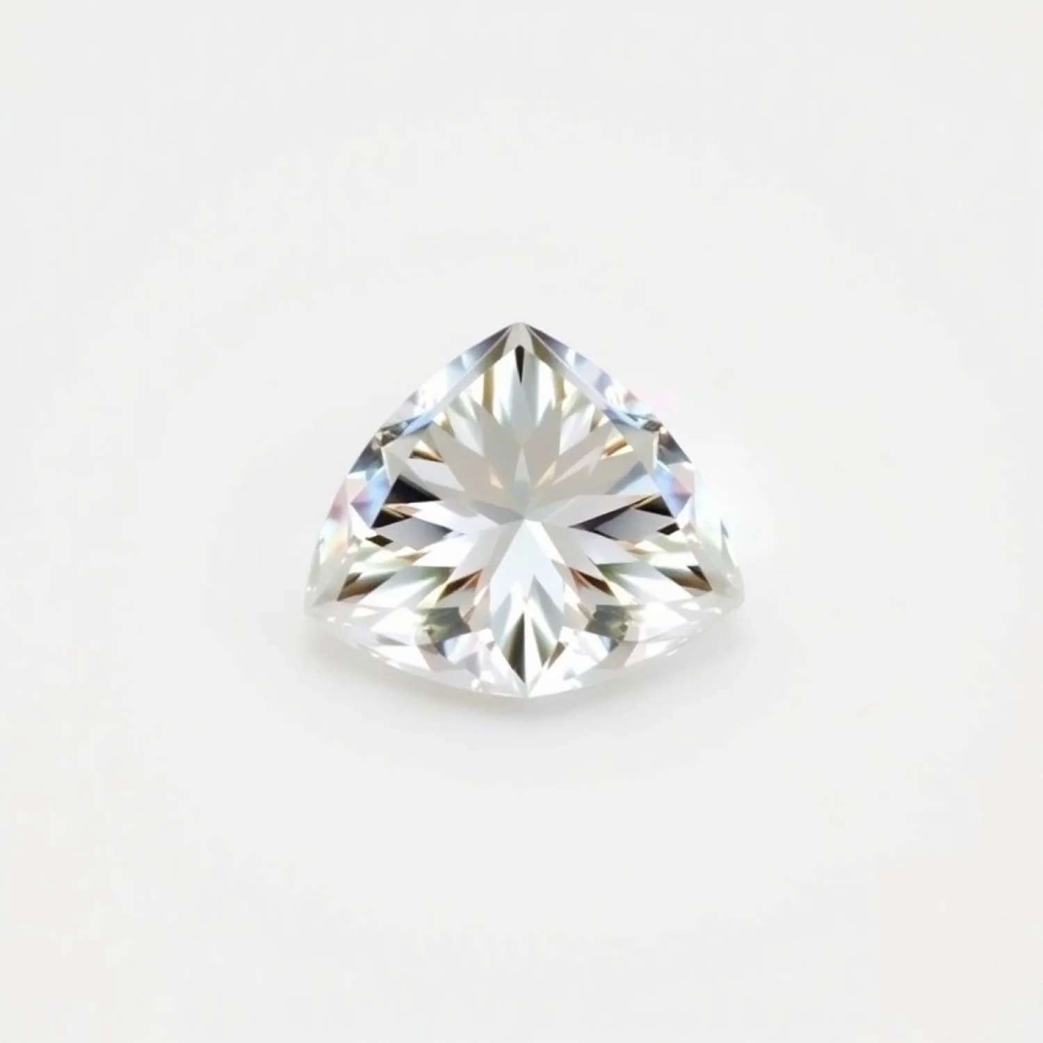 Moissanite 1PC Tiny 5x5 MM Triangle Faceted White Sparkling Man Made Gems
