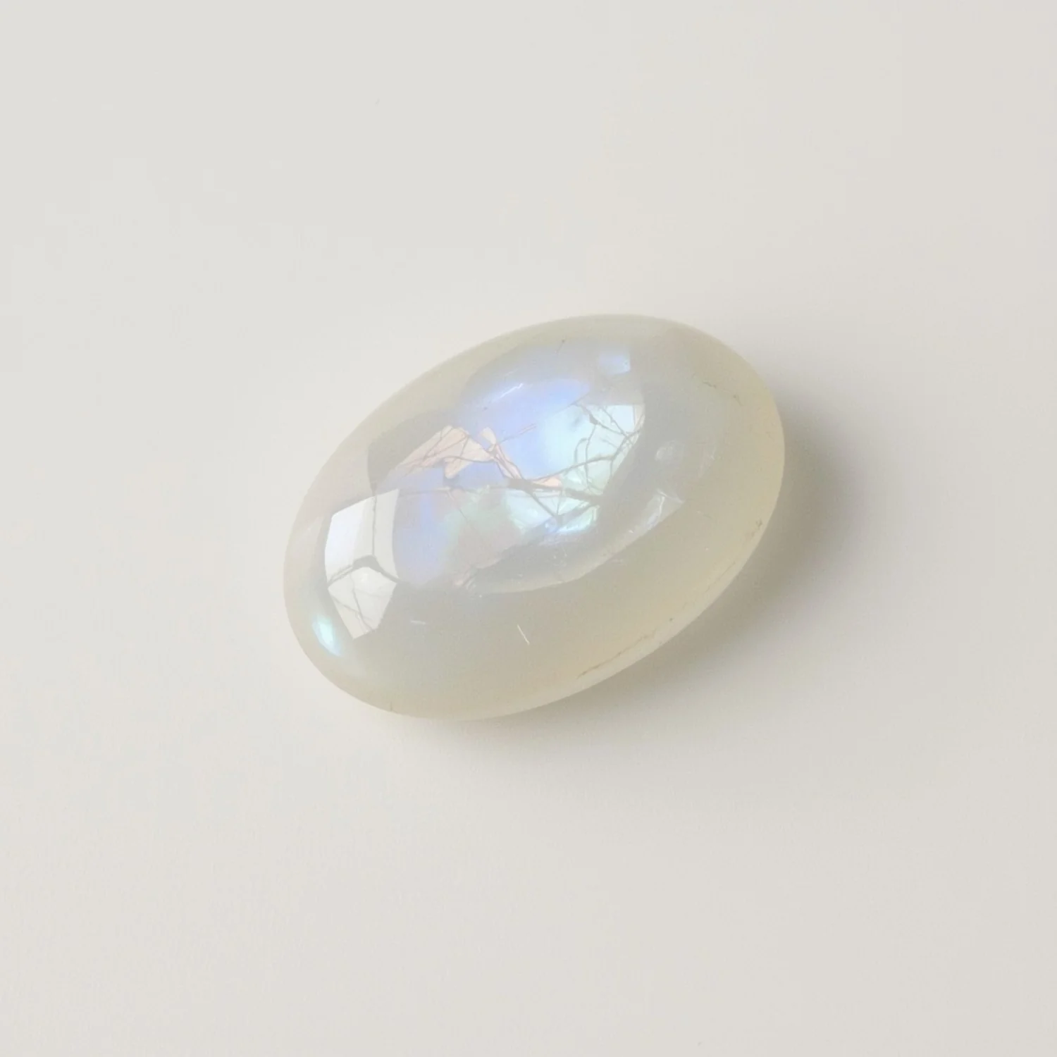 Moonstone 1PC Small 6x12 MM Baguette Cabochon White Sparkling semi Precious Semi Precious Gemstone - Image 2