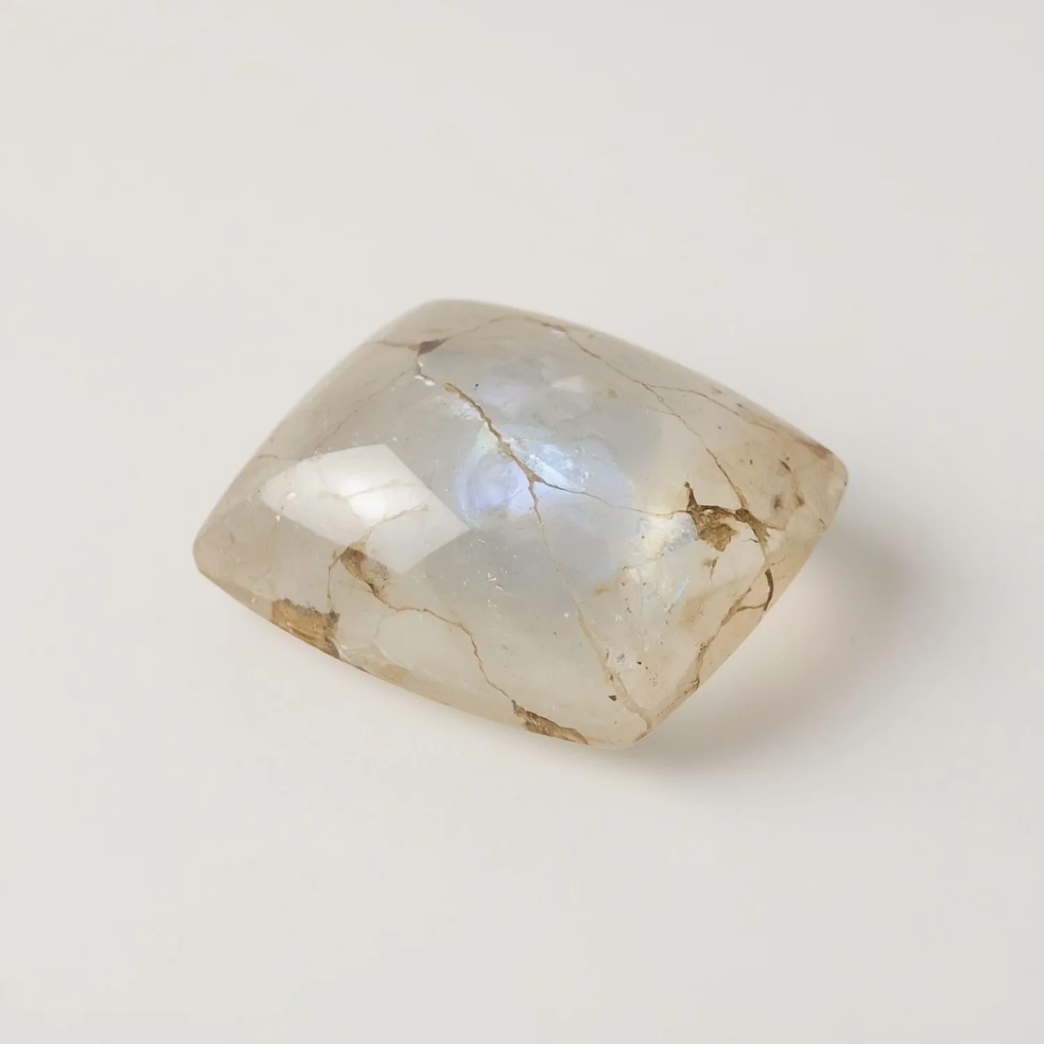 Moonstone 1PC Small 6x8 MM Emerald Cabochon White Superior semi Precious Gems - Image 2