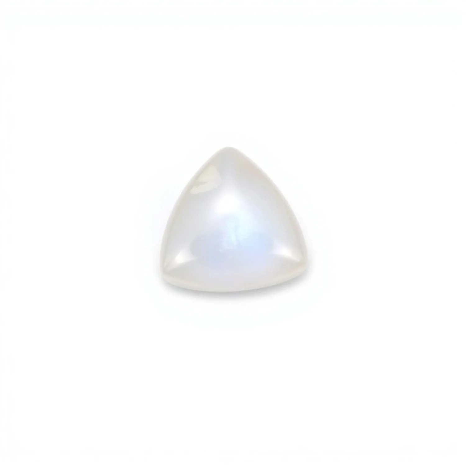 Moonstone 1PC Small 8x8 MM Triangle Cabochon White Brilliant semi Precious Loose Gemstones