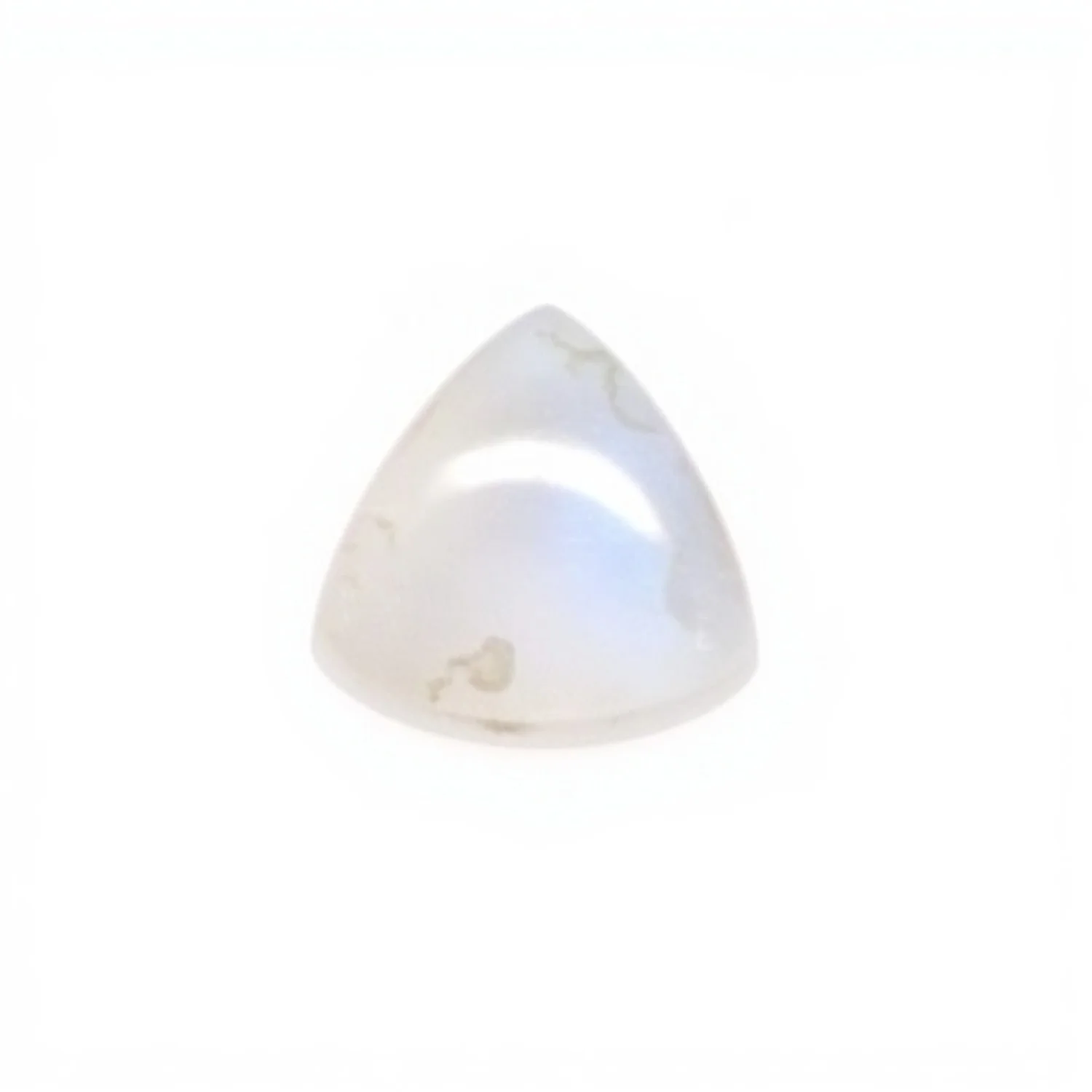 Moonstone 1PC Small 8x8 MM Triangle Cabochon White Brilliant semi Precious Loose Gemstones - Image 2
