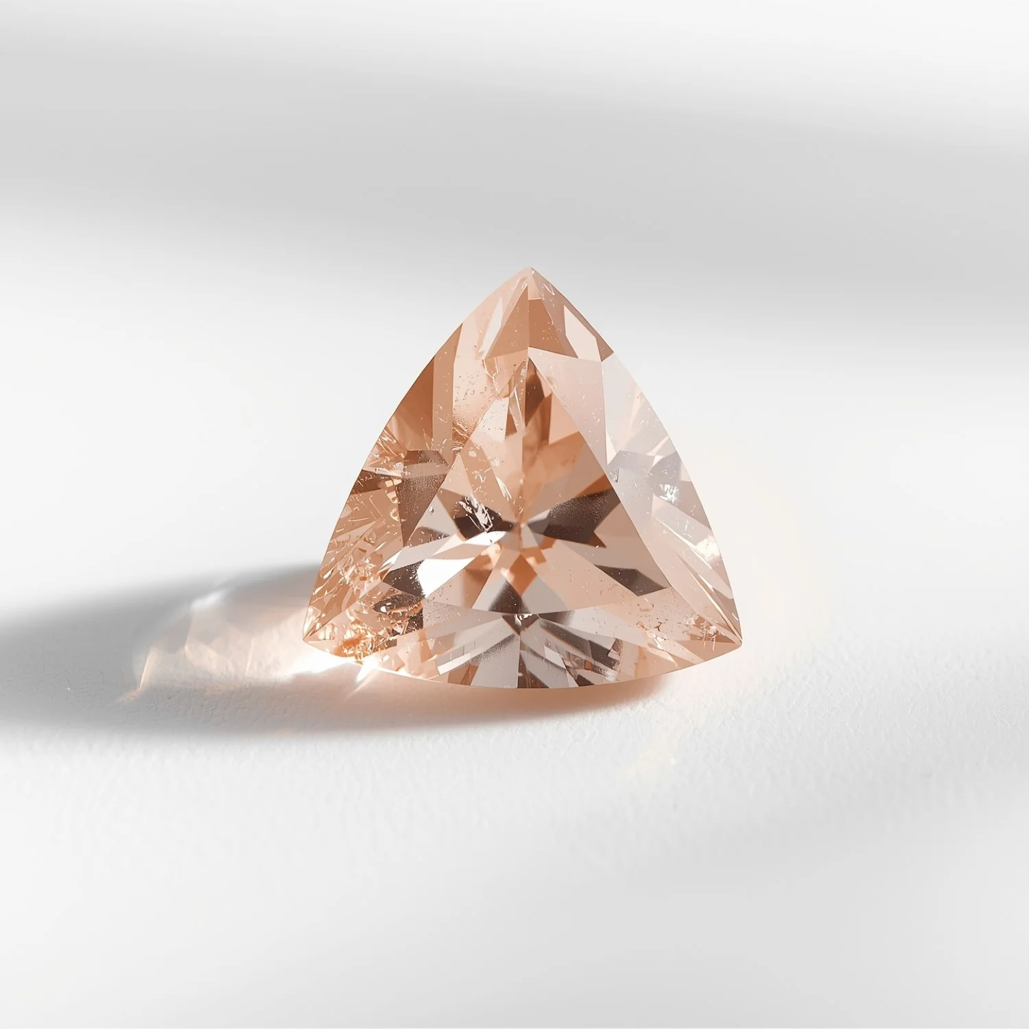 Morganite 1PC Chunky 13x13 MM Triangle Faceted Pink Natural Semi Precious Loose Gemstone