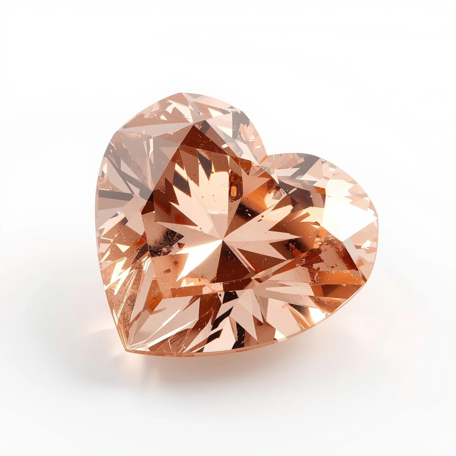 Morganite 1PC Chunky 16x16 MM Heart Faceted Pink Pure Semi Precious Loose Gems
