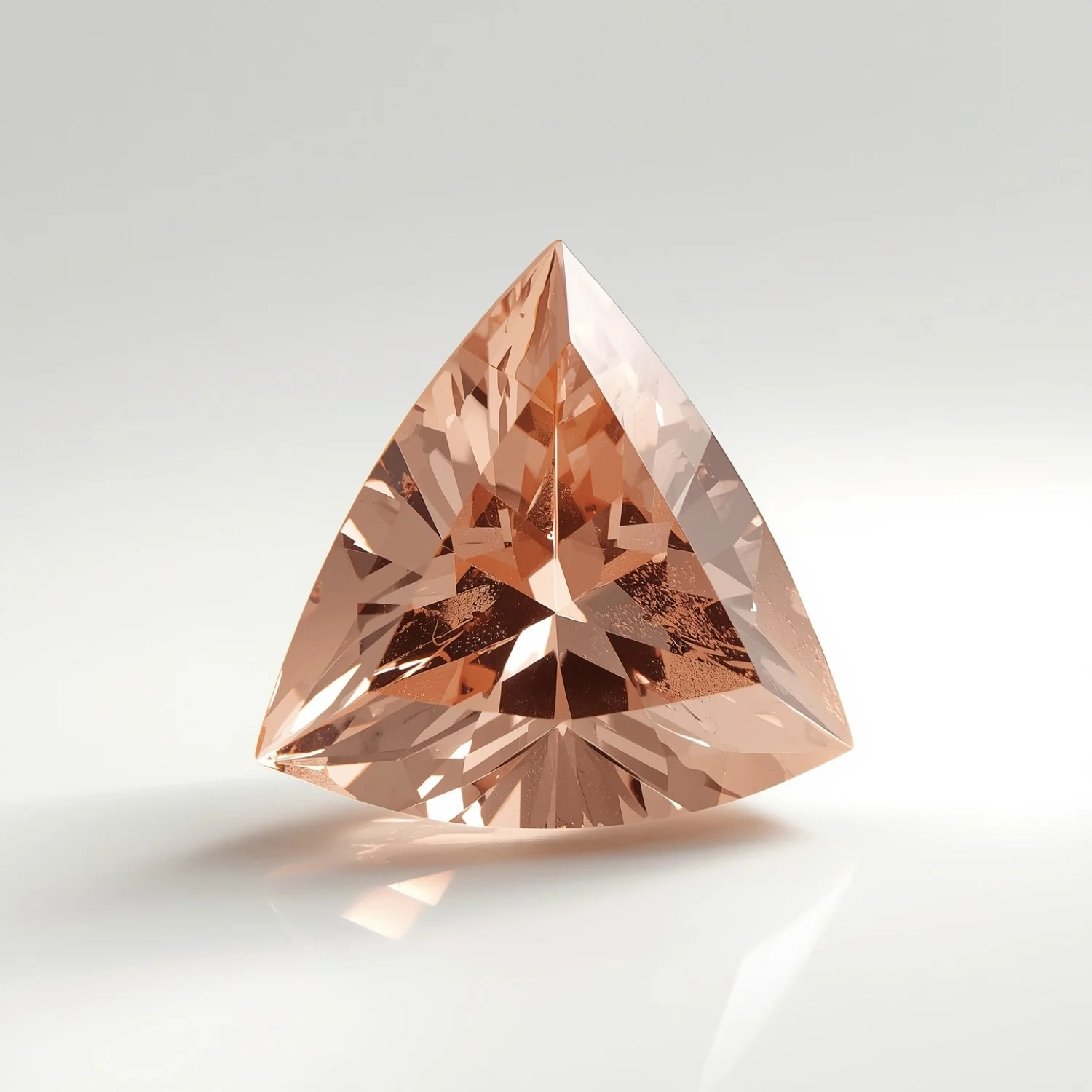 Morganite 1PC Large 10x10 MM Triangle Faceted Pink Shine Semi Precious Loose Gemstones - Image 2