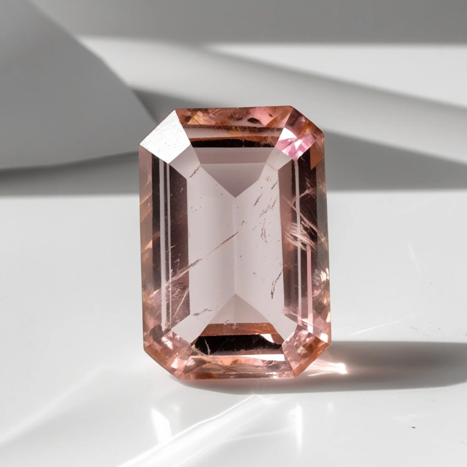 Morganite 1PC Large 10x12 MM Emerald Faceted Pink Natural Semi Precious Gems - Image 2