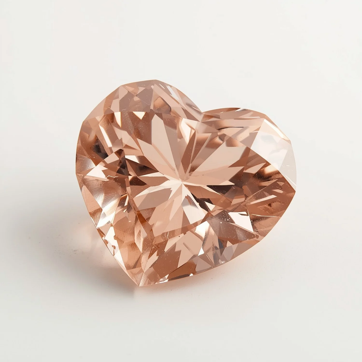 Morganite 1PC Large 11x11 MM Heart Faceted Pink Fine Semi Precious Gems