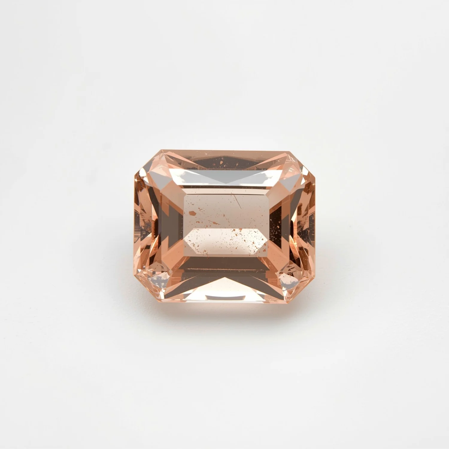 Morganite 1PC Small 6x8 MM Emerald Faceted Pink Polished Semi Precious Loose Gems